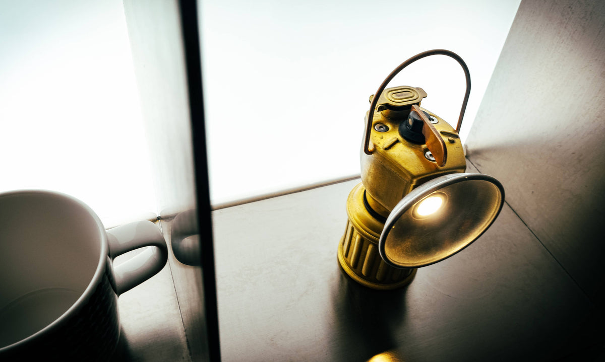 Miners Lantern: Brass