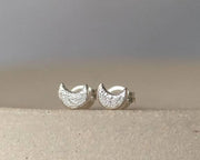 Sterling Silver Mini Moon Studs