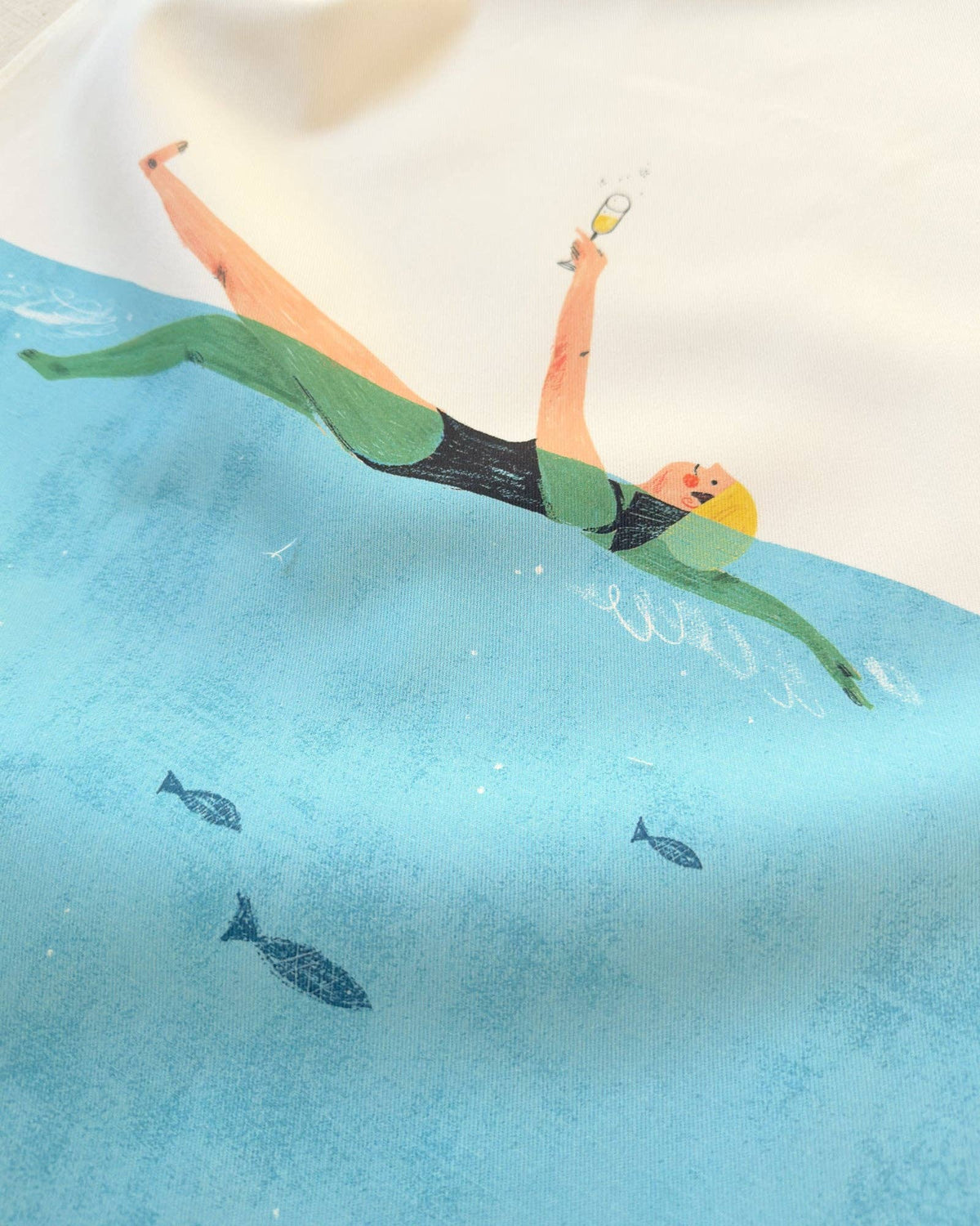 Swim & Fizz Tea Towel