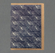 Blue Sea. Letterpress Greeting Card, Eco Friendly: Without cello