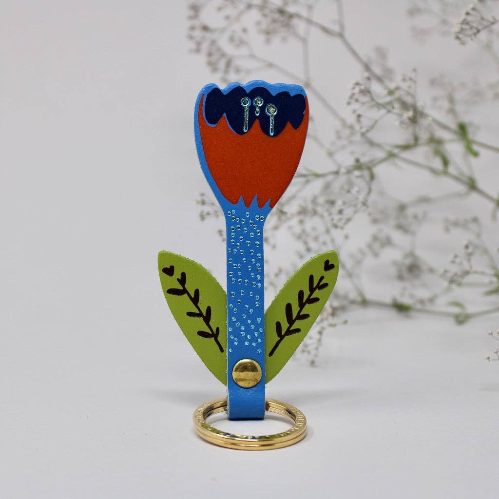 Tulip Key Fob: Turquoise