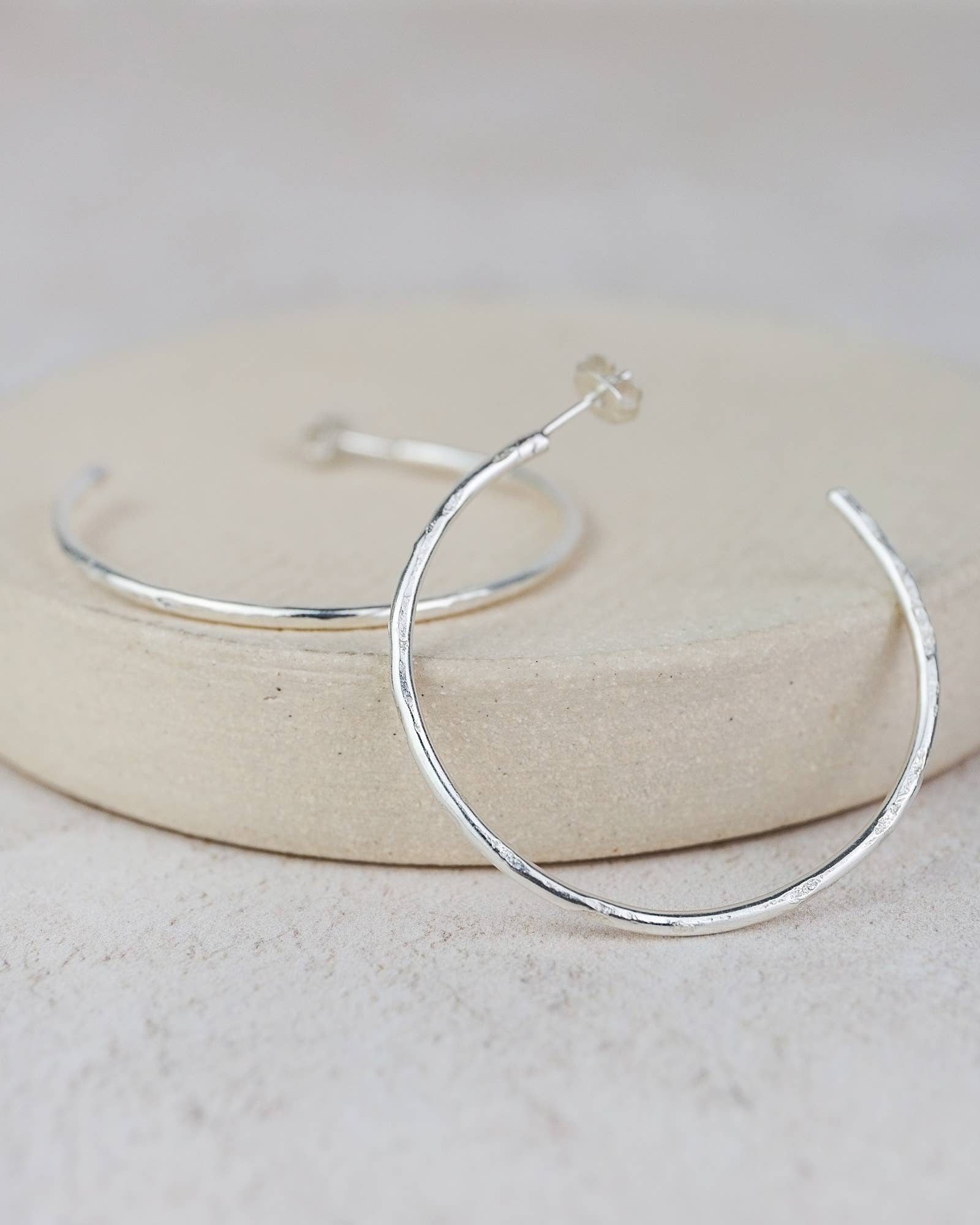 Sterling Silver Medium Everyday Hoops