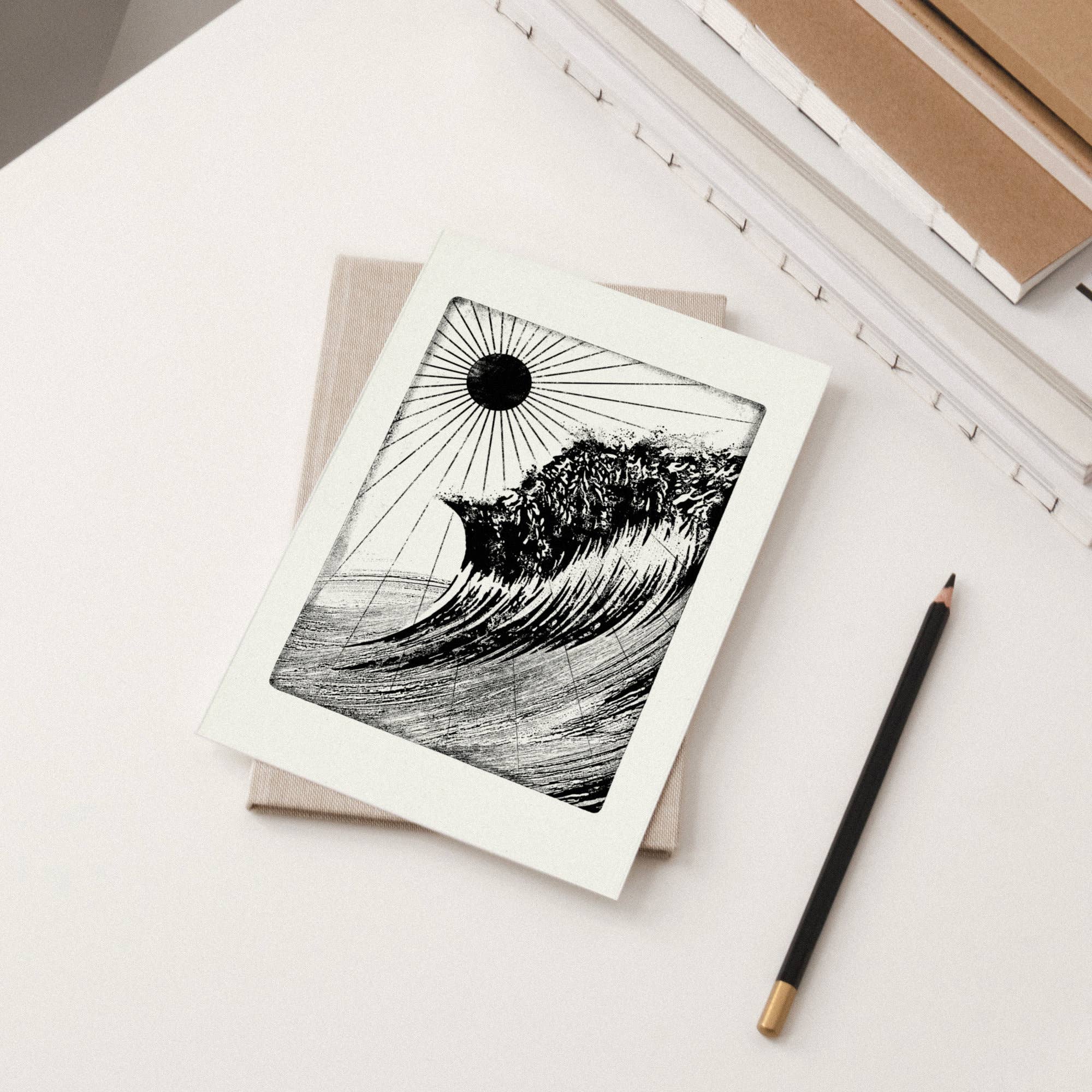 Wave Song Individual Card (A6) Ocean Sea Seascape Coastal