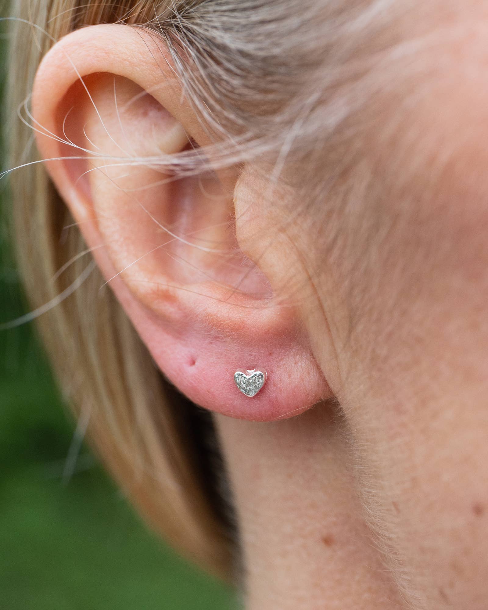Sterling Silver Mini Heart Studs
