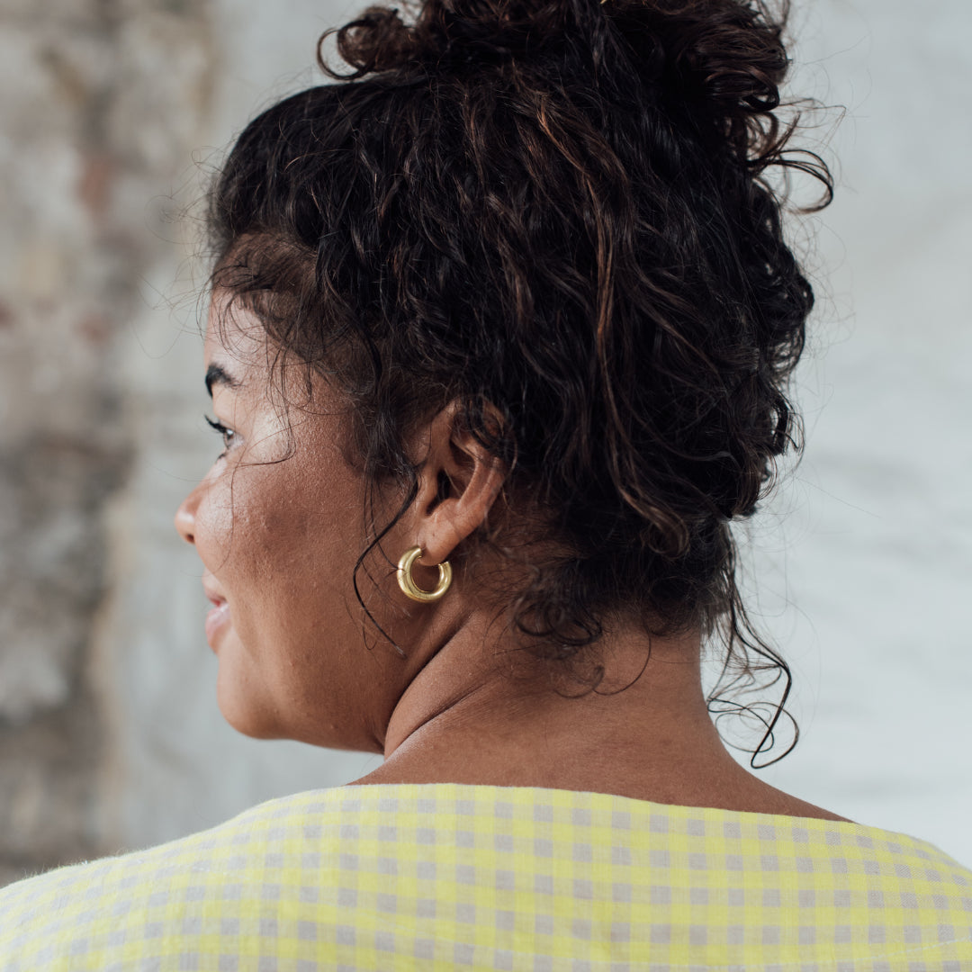 Emma Chunky Gold Hoop Earrings