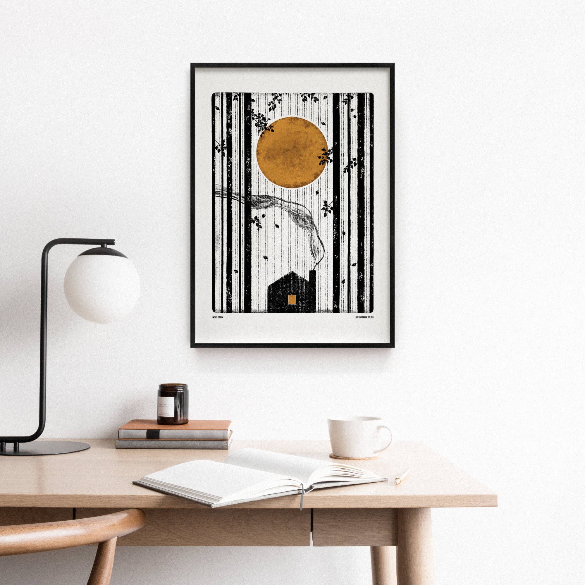 Smoky Cabin, Digital Print (A4, A3) Forest Magic New House: A3