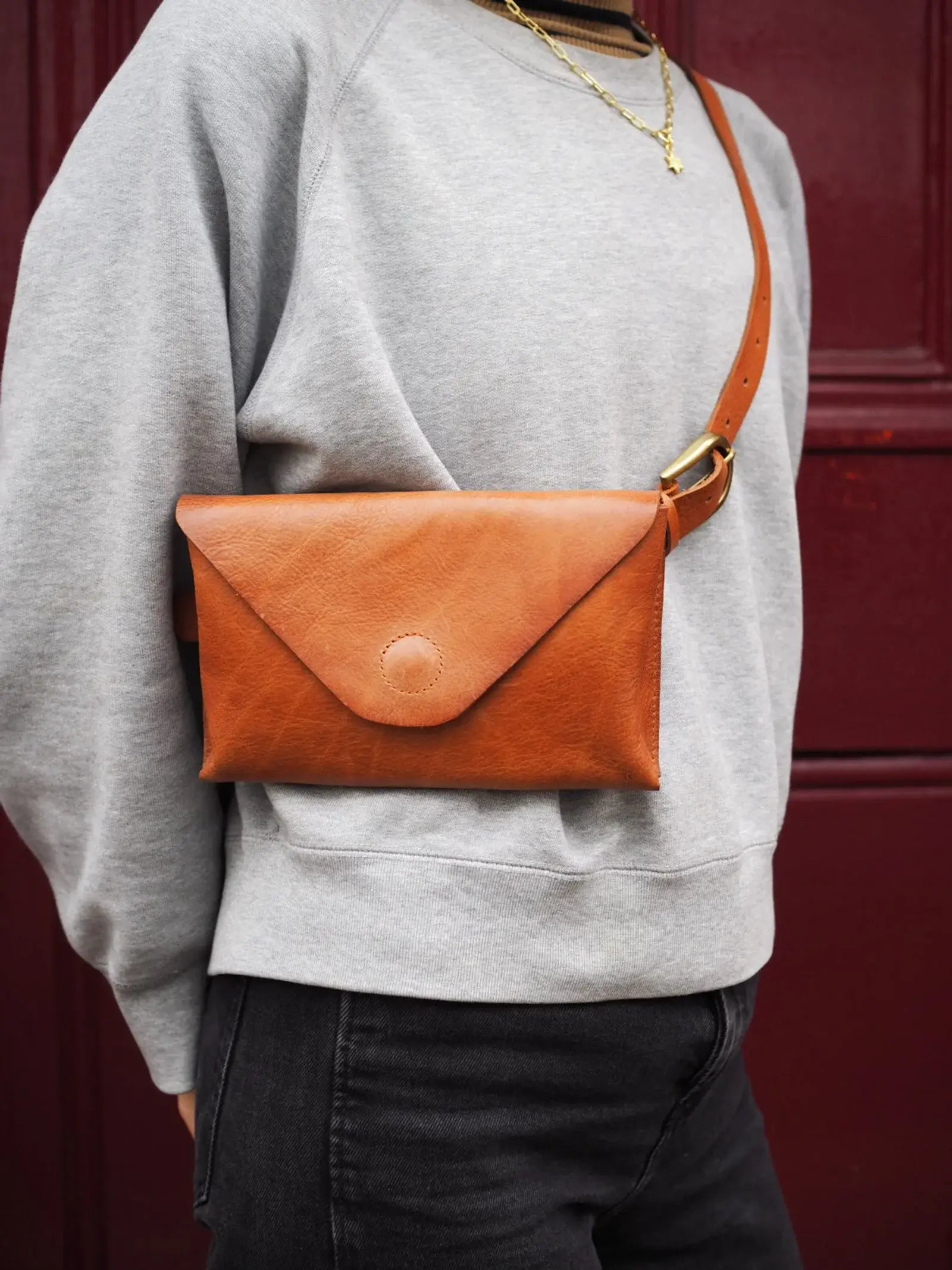 Betty Leather Belt Bag - Tan