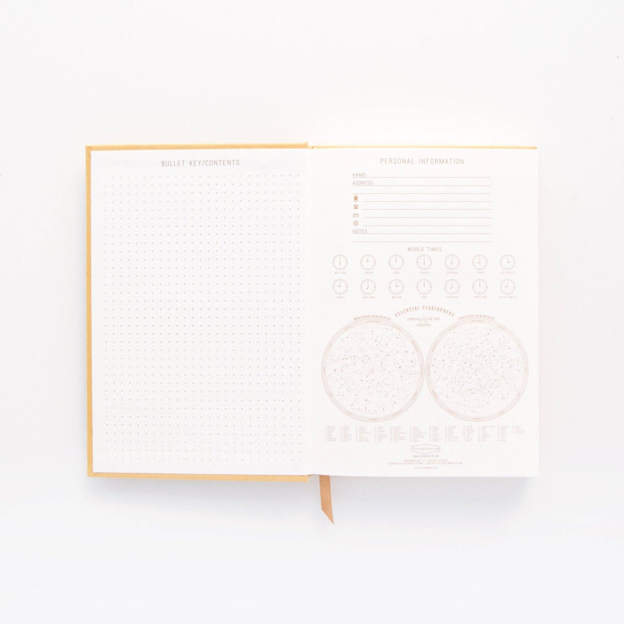 Designworks Ink Suedette Journal - Ochre - Radiant Sun Block