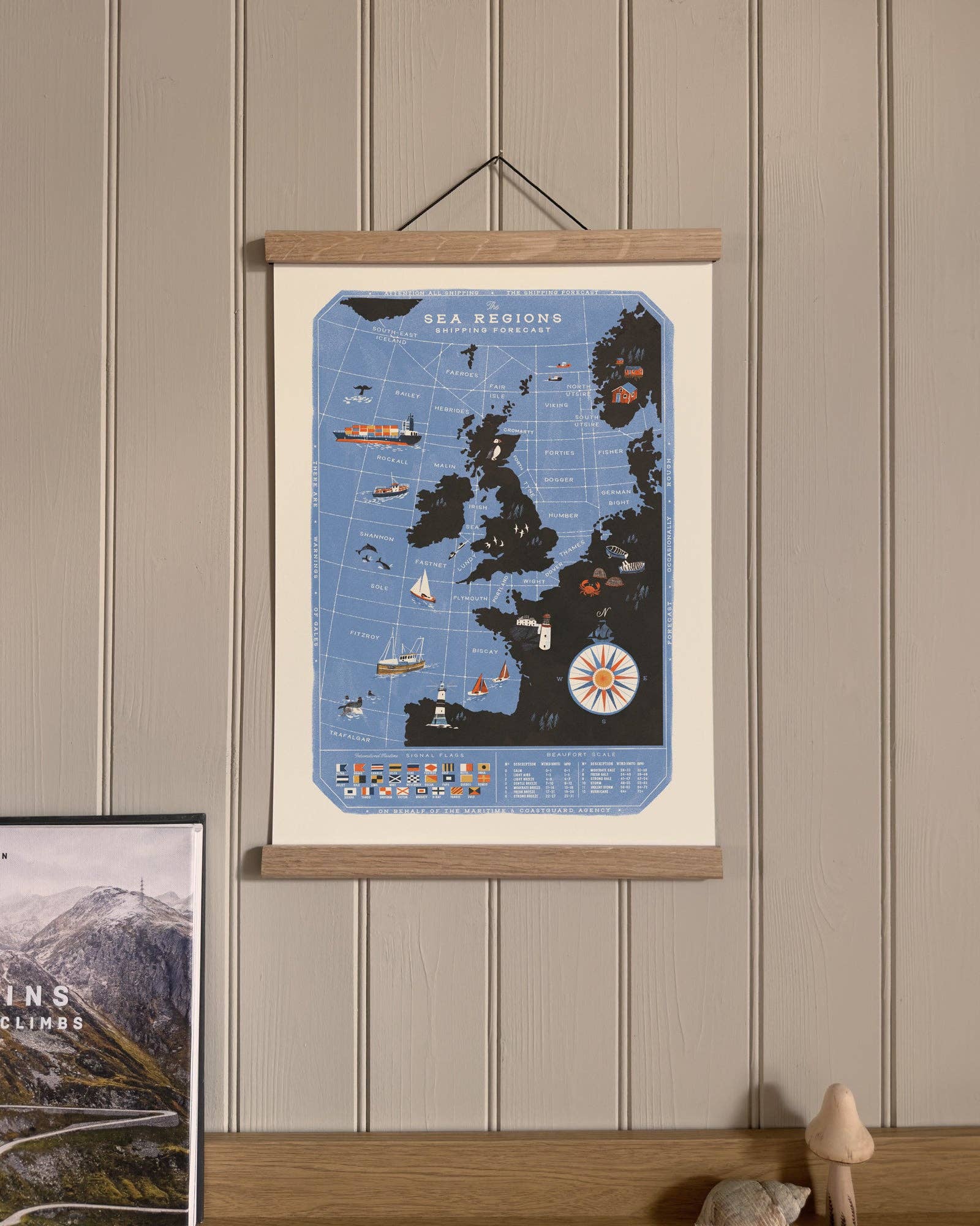 The Sea Regions of the United Kingdom A3 Map Print: Print Only