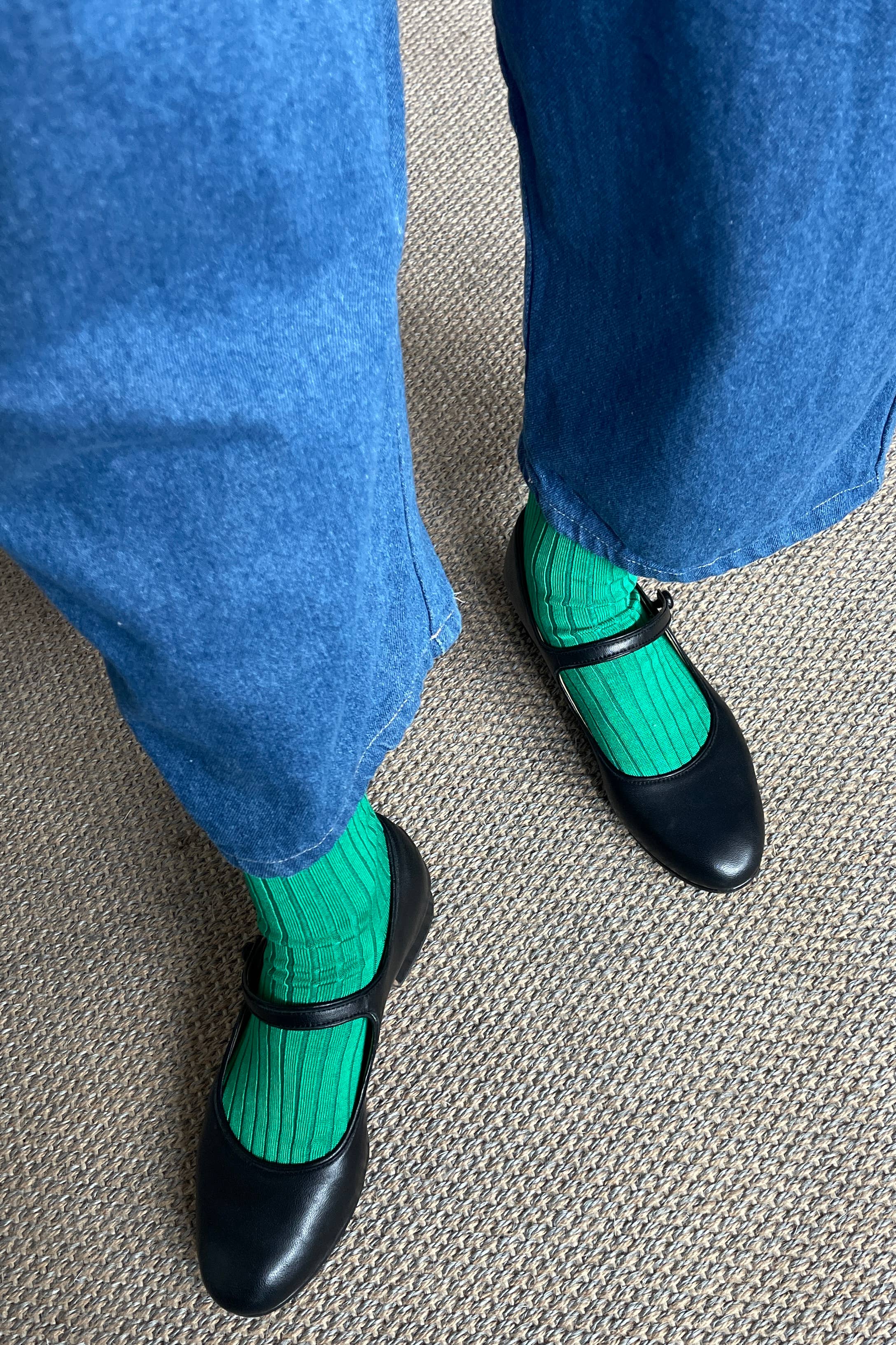 Her Socks - Mercerized Combed Cotton Rib: Fuchsia