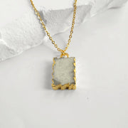 Raw Quartz Crystal Gemstone Necklace