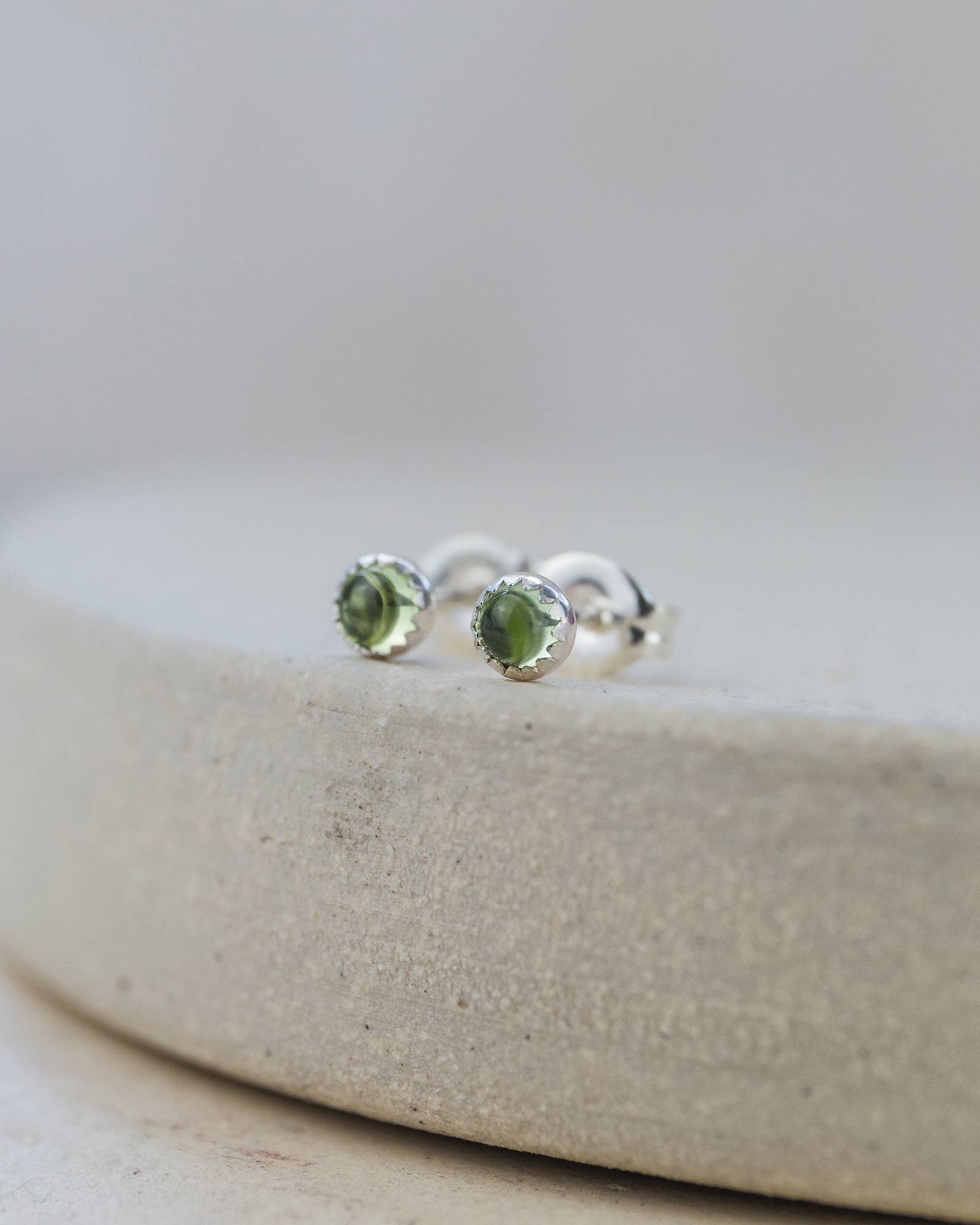 Sterling Silver Mini Gemstone Studs: Turquoise