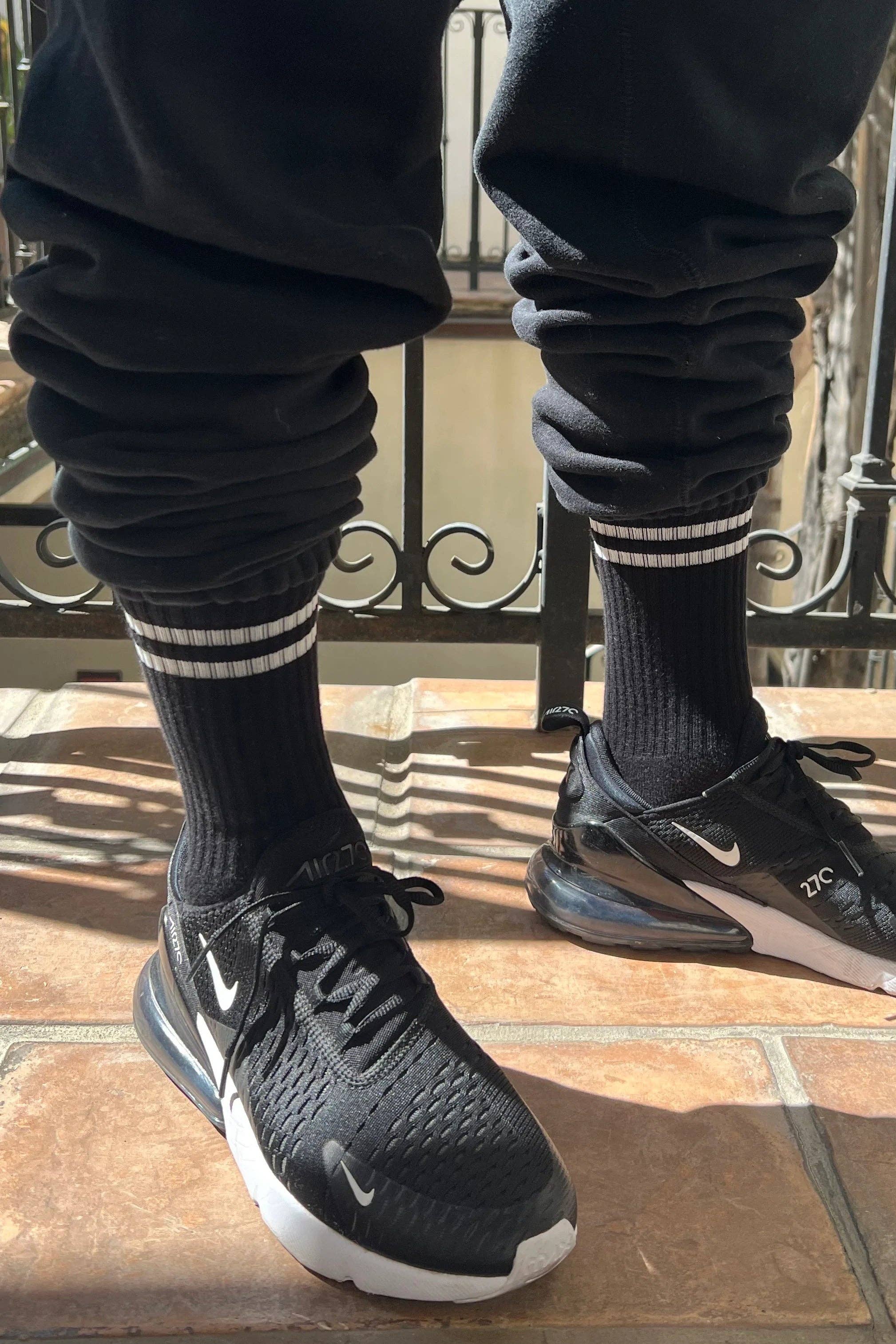 EXTENDED Boyfriend Socks: Lt. Grey