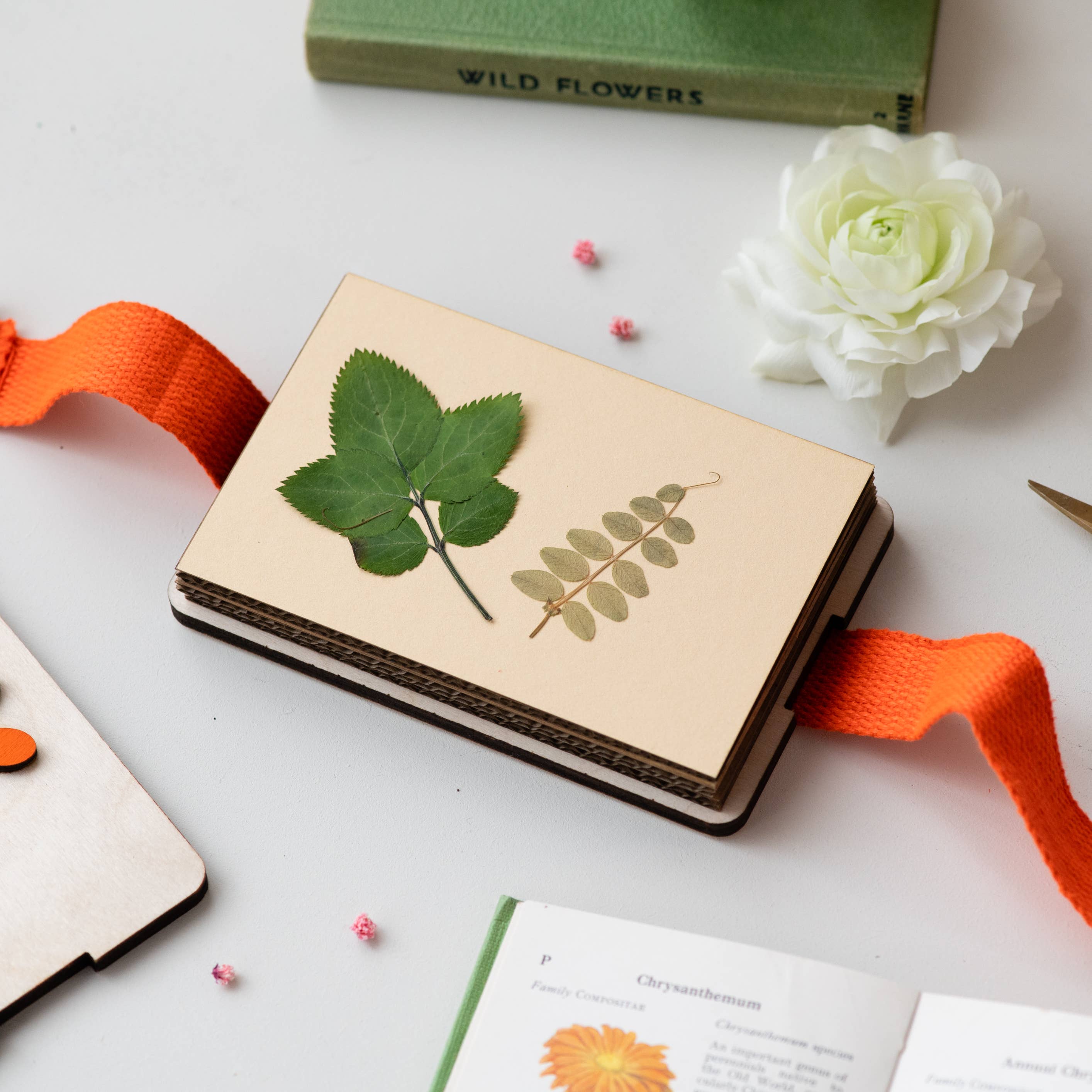 Portable flower press, pocket-size flower press
