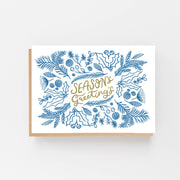 Season's Greeting's - White & Blue