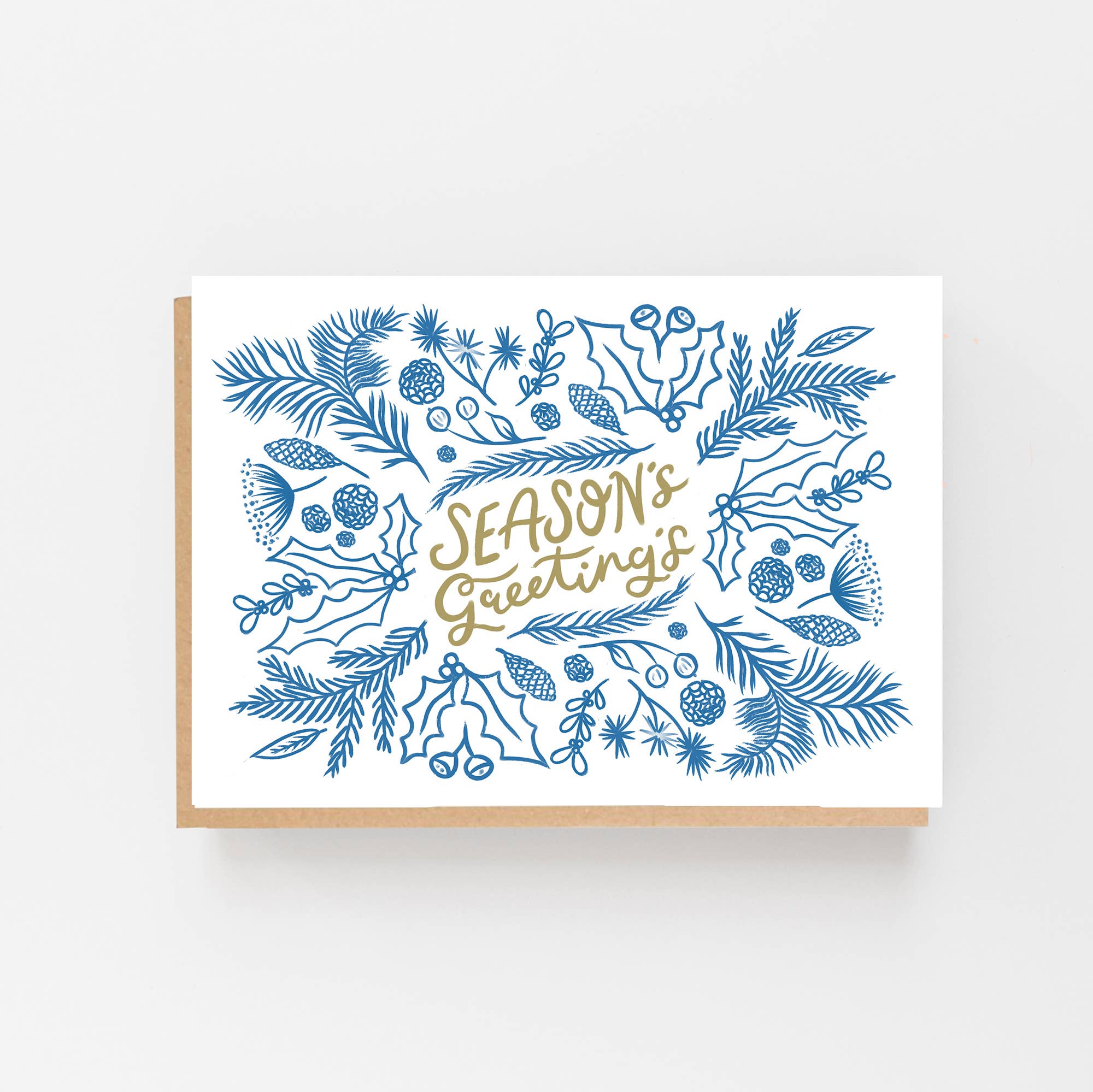 Season's Greeting's - White & Blue