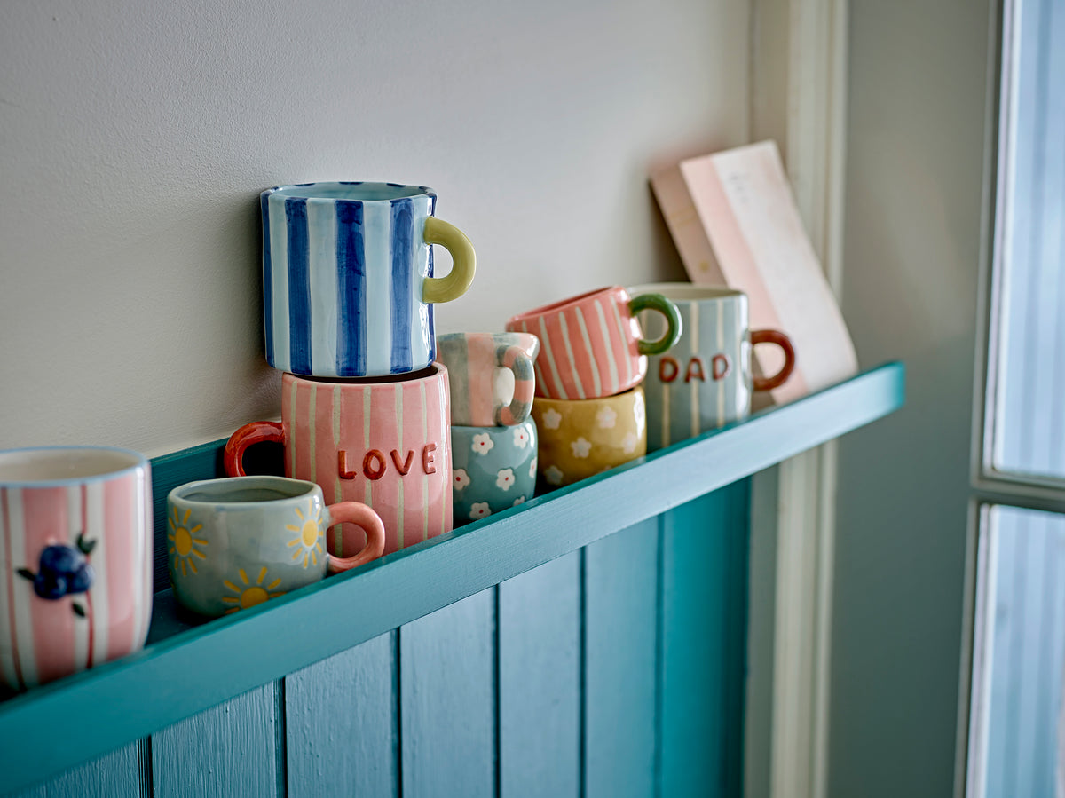 Nini Cup - Pink and Grey Stripe