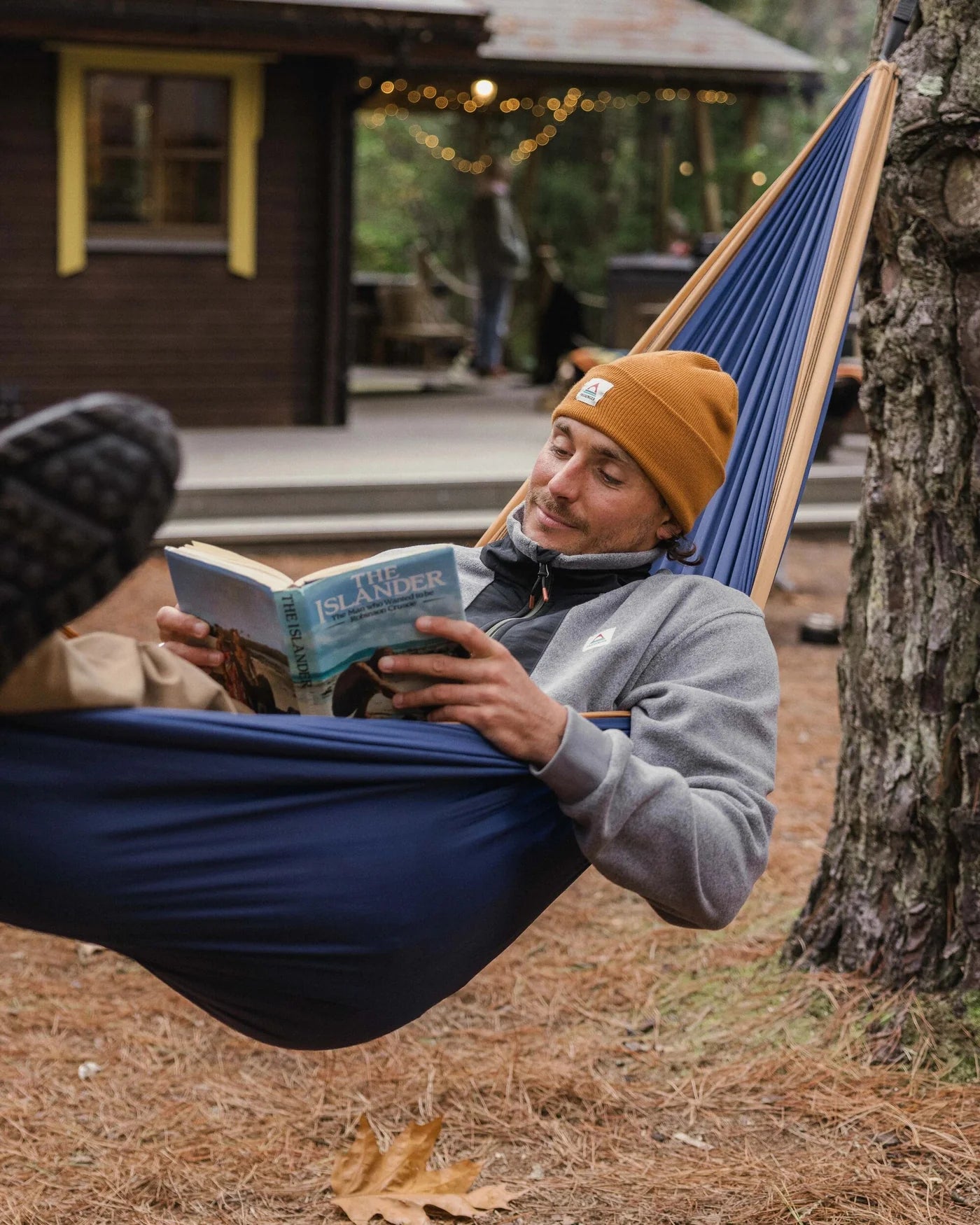 Woodland Hoodless 1/2 Zip Recycled Polar Fleece Grey Marl/Khaki