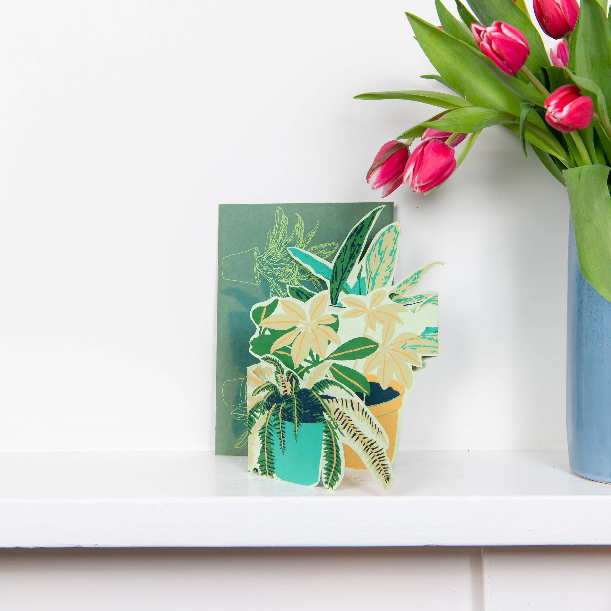Plant Pot Concertina Greeting Card: C6