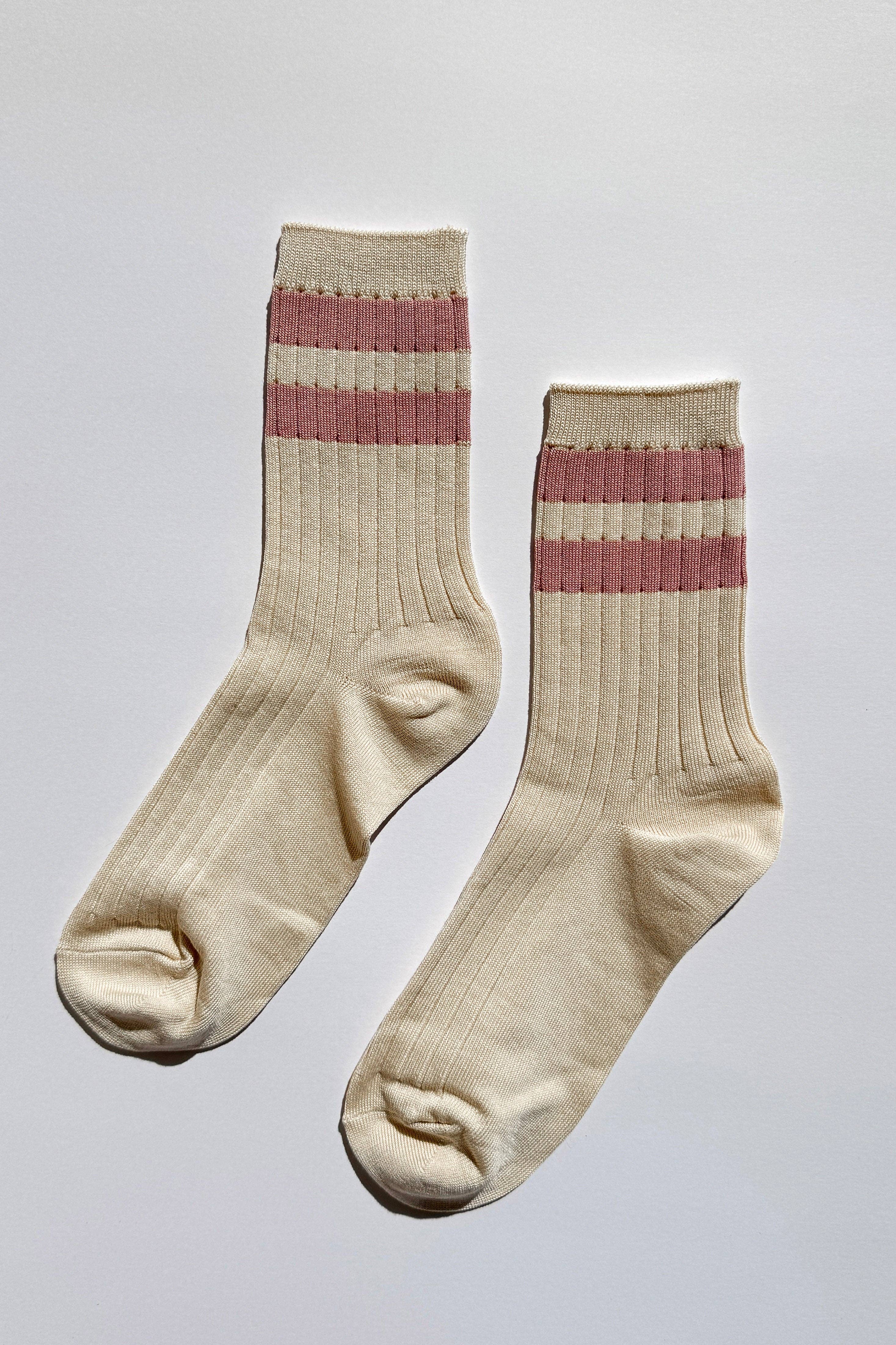Her Varsity Socks (wholesale): Rose