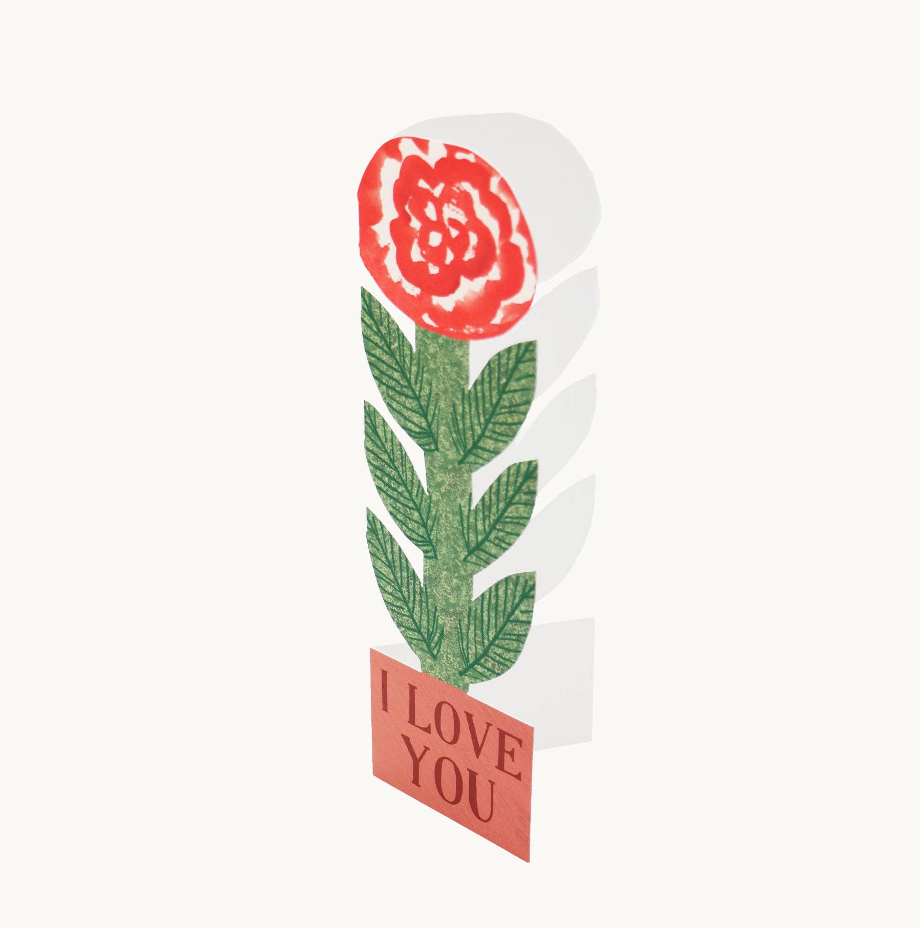 Tall Rose, I love You Card