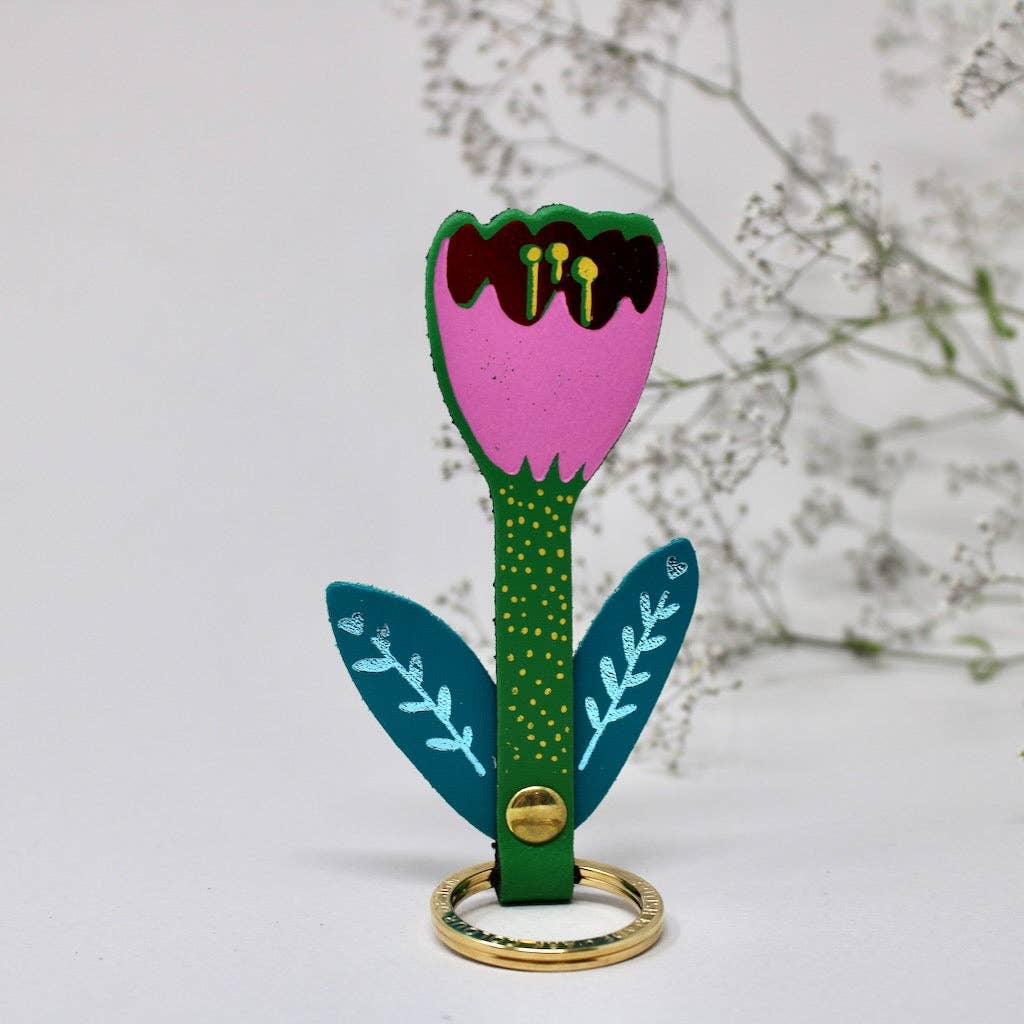 Tulip Key Fob: Turquoise