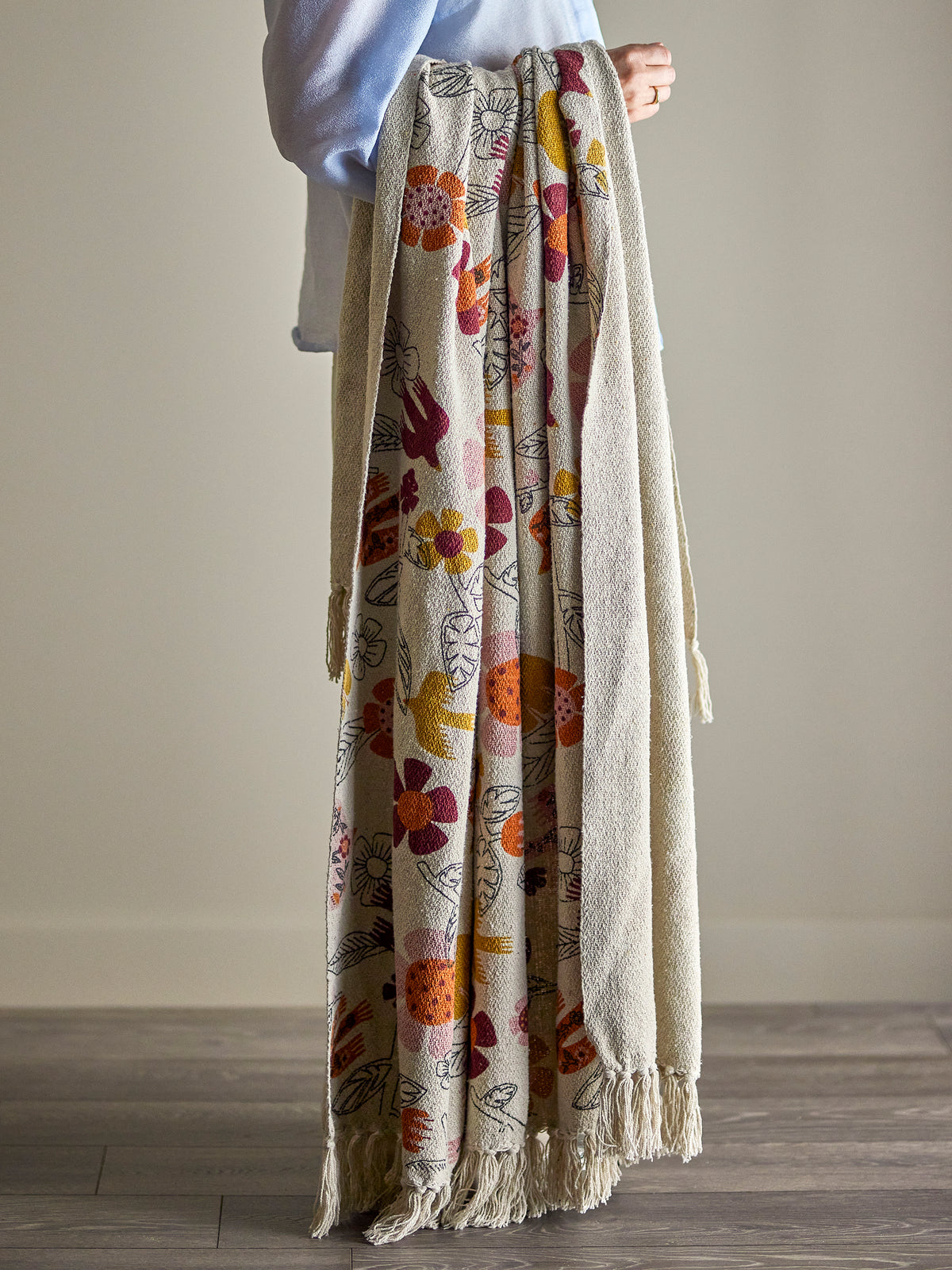 Vivielle Throw - Multi Flowers, Mixed Fibres