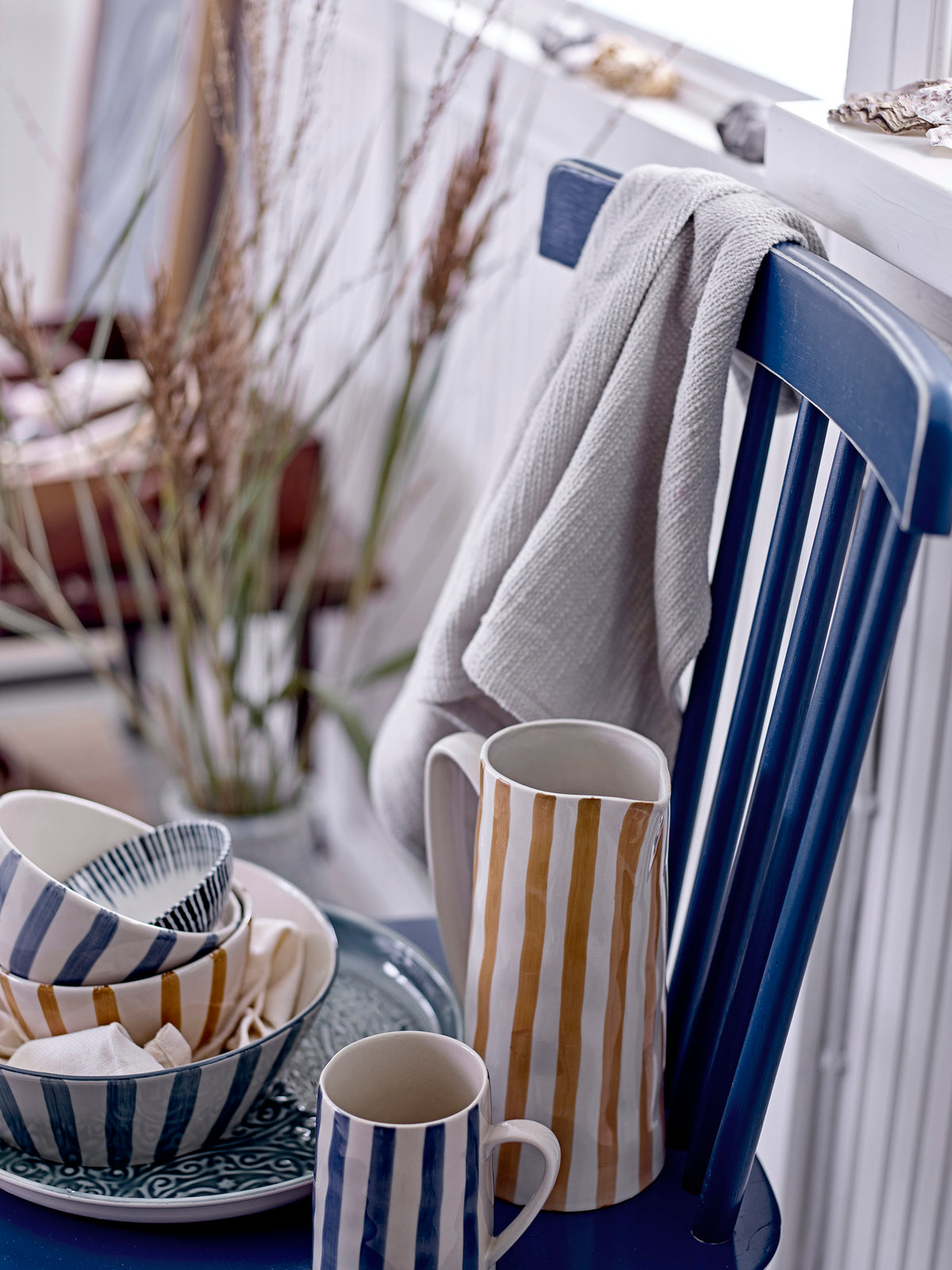 Begonia Mug - Blue Stripe