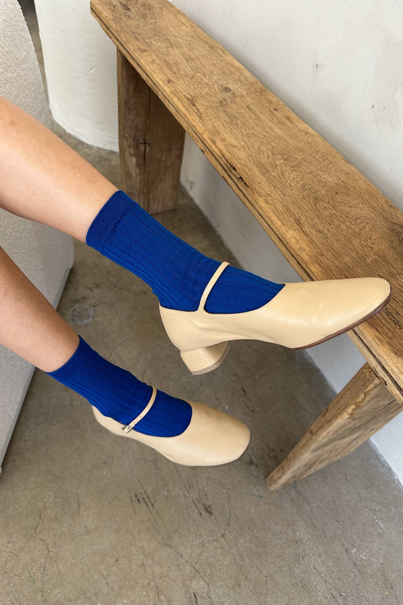 Her Socks - Mercerized Combed Cotton Rib: Peacock