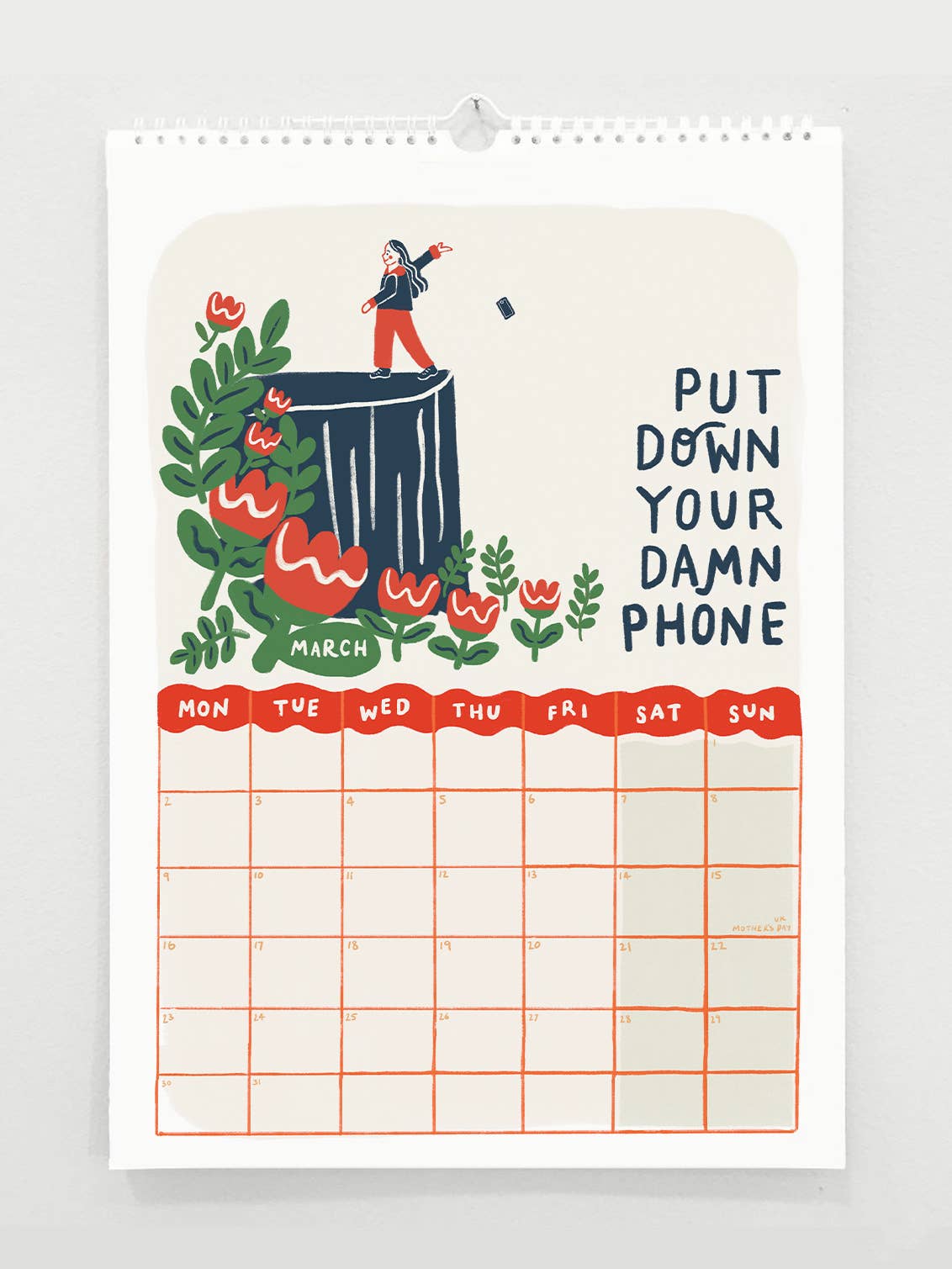 Tips For A Good Year 2027 Wall Calendar-Wellness+Positivity