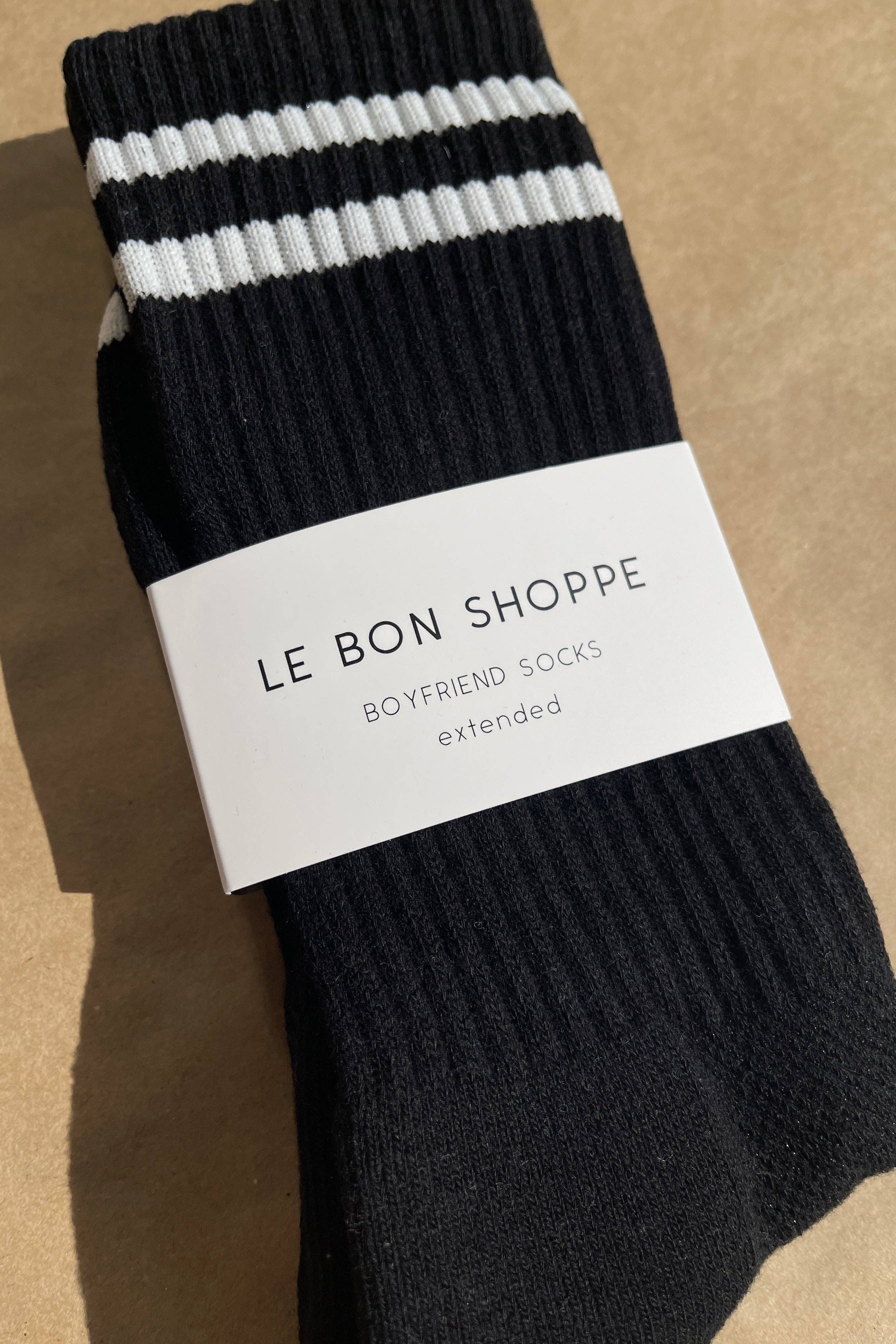EXTENDED Boyfriend Socks: Classic White