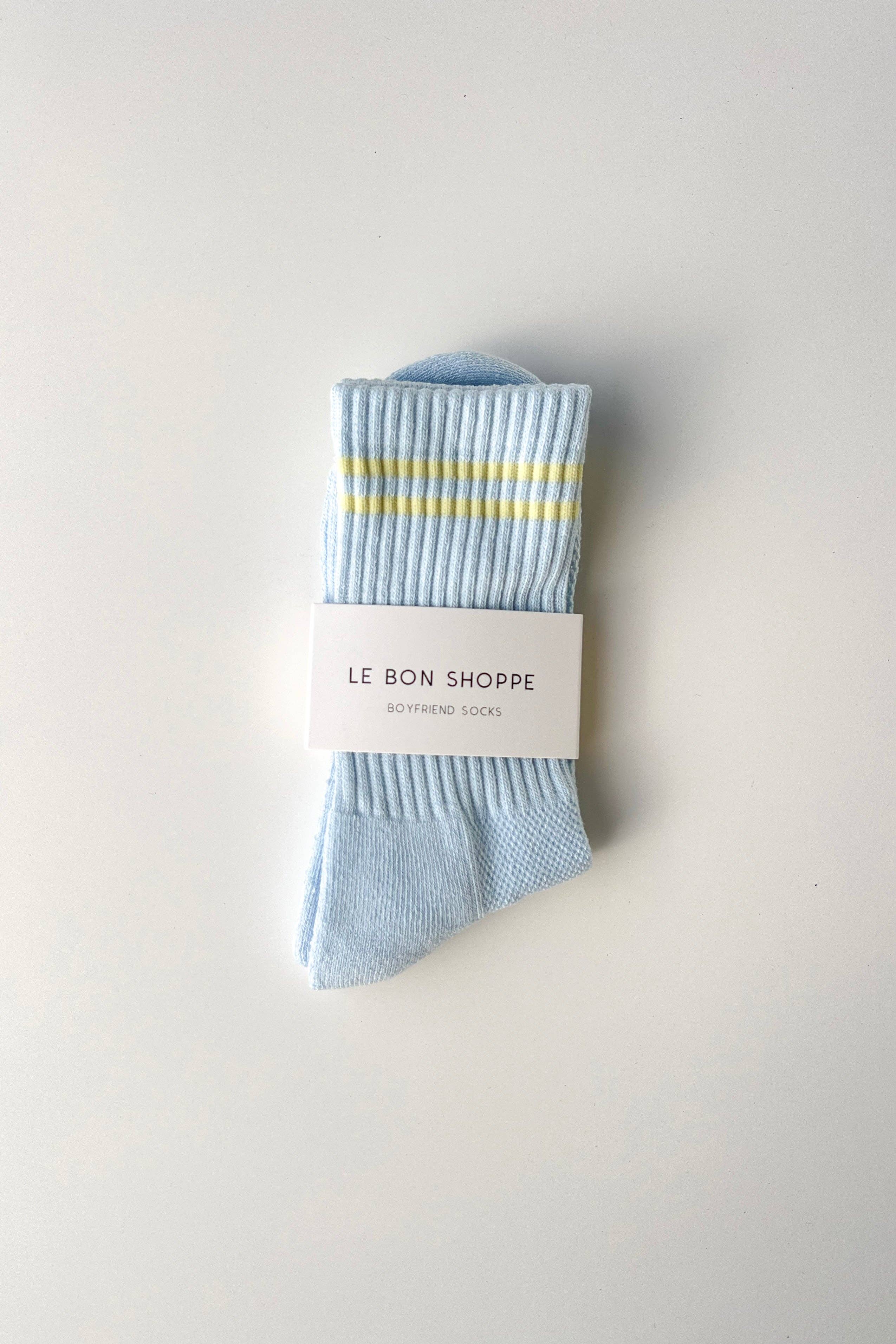 Boyfriend Socks: Pastel Sky