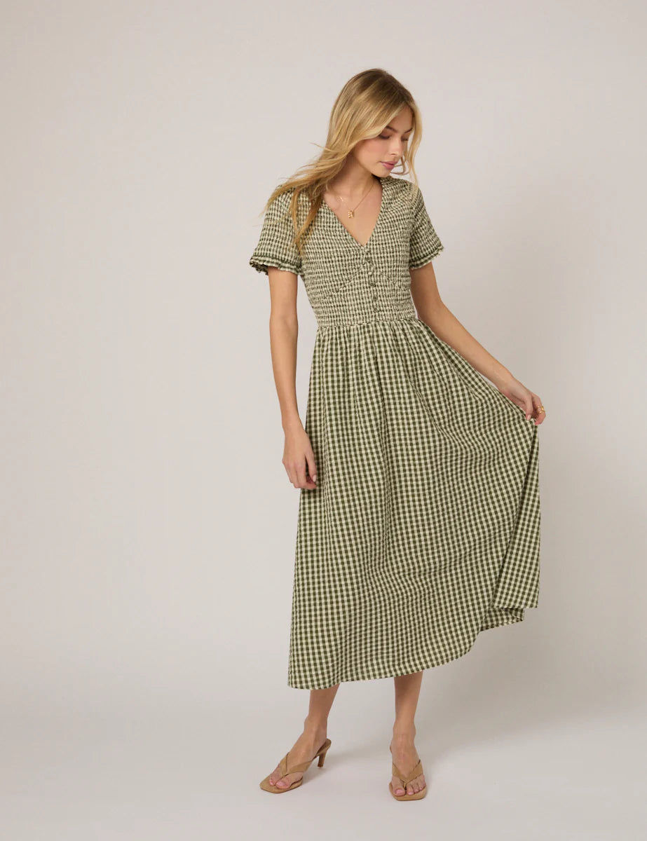 Eliza Midi Dress - Green