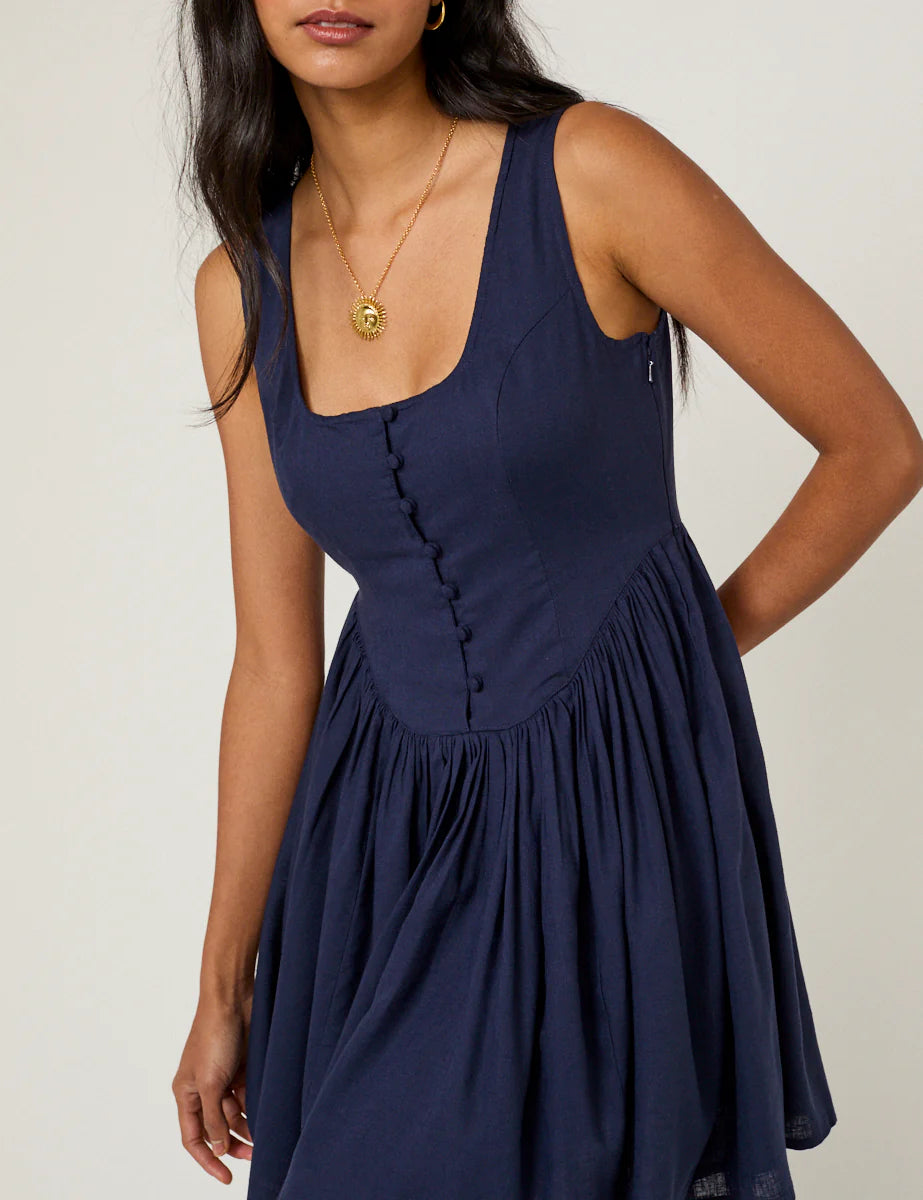 Cora Mini Dress - Blue
