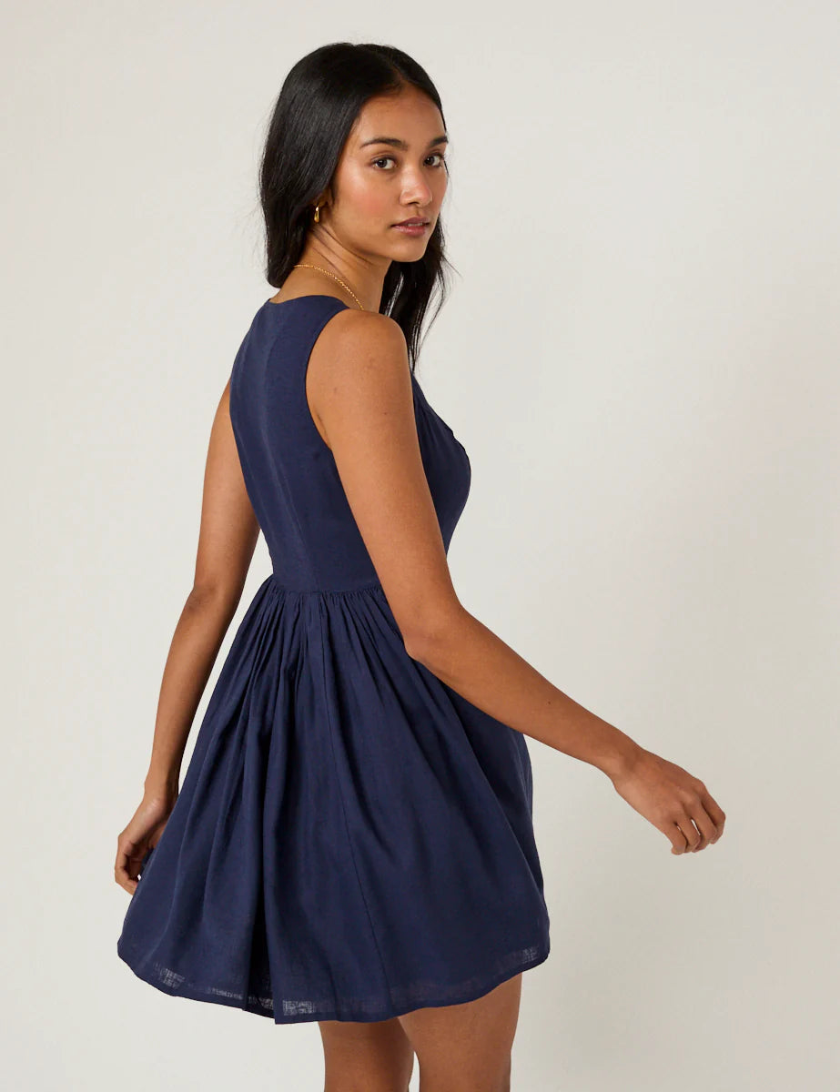 Cora Mini Dress - Blue