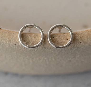Sterling Silver Mini Studs - Geo Circle