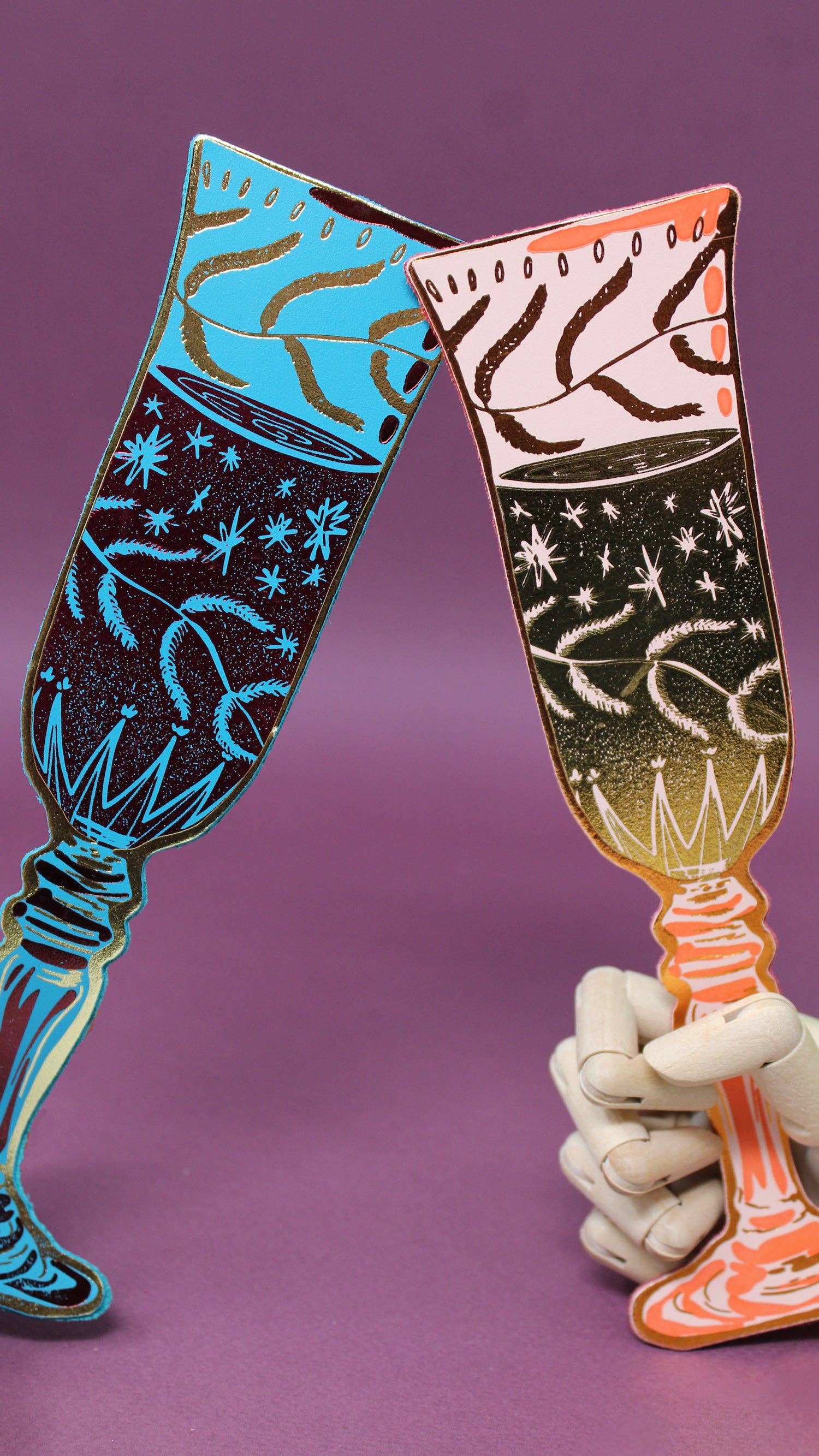 Wine Glass Bookmark: Turquoise