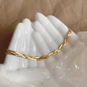 Waterproof 18k Gold Plated Braided Chain Necklace