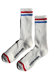 Extended Boyfriend Socks: Milk