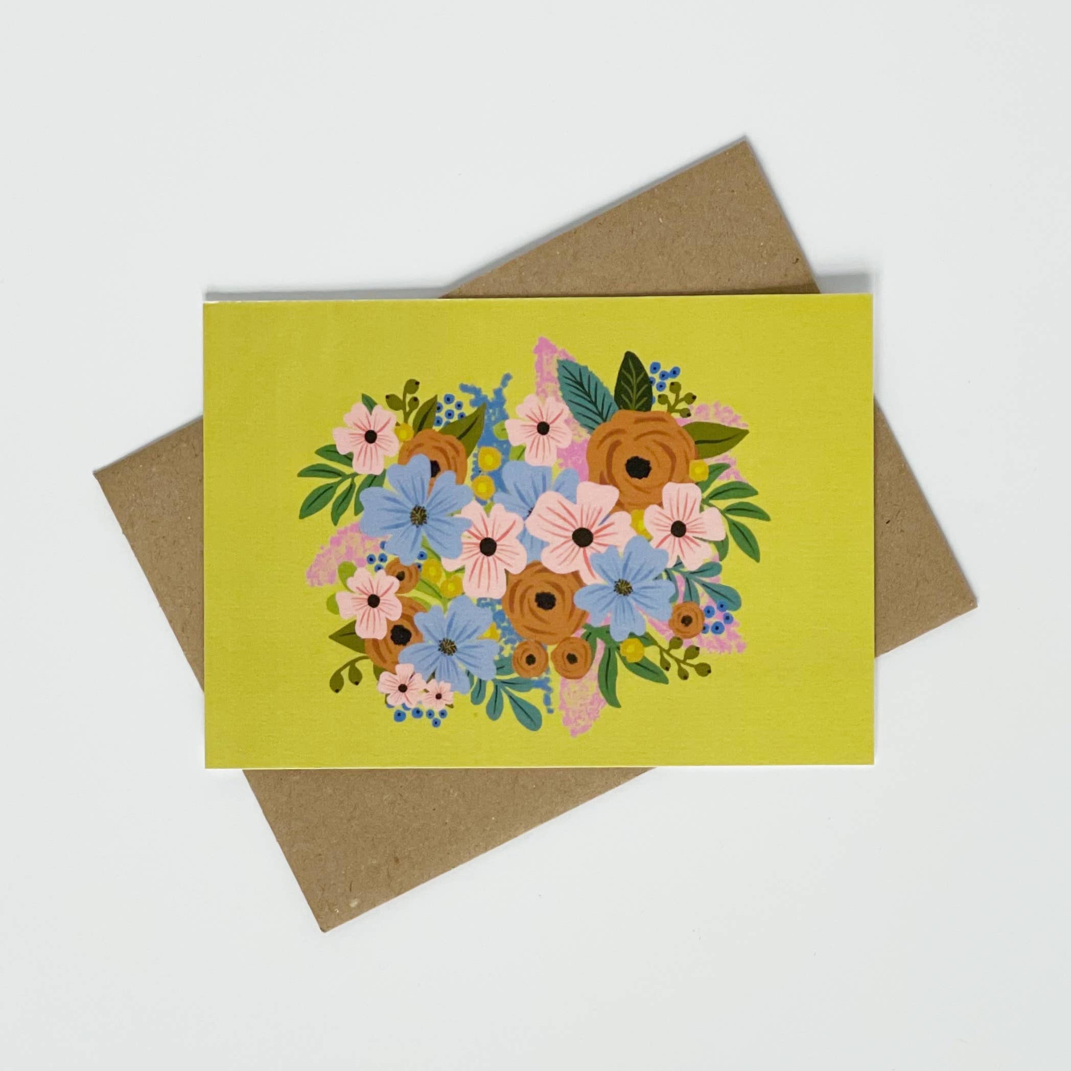 Yellow Flower Blank Greeting Card