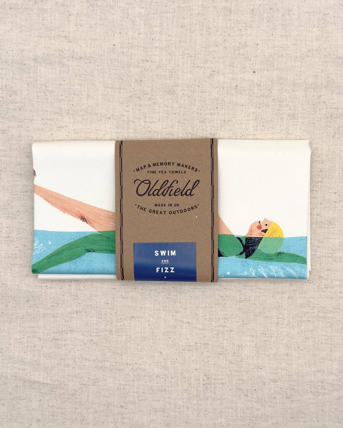 Swim & Fizz Tea Towel