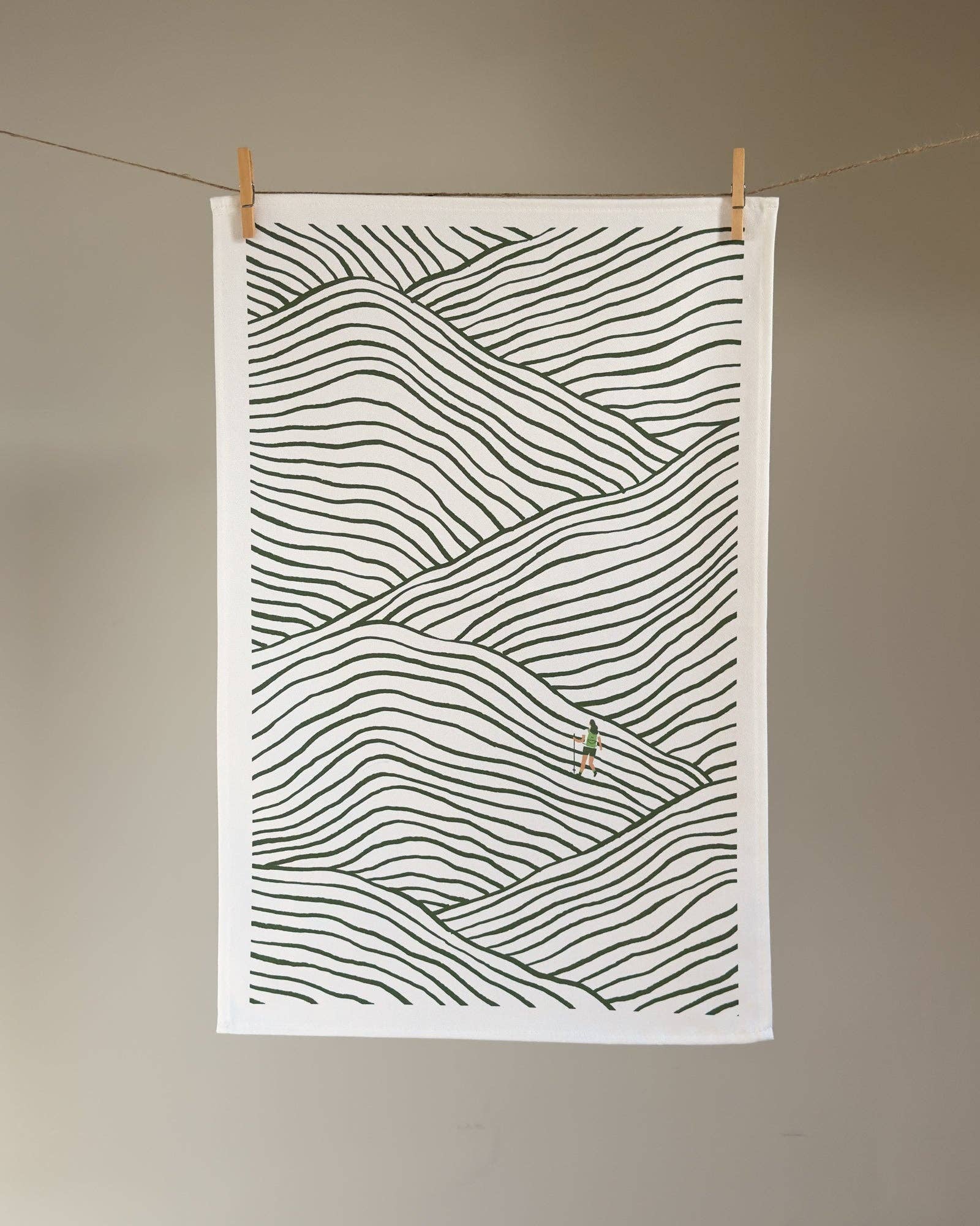 Walking Pattern Tea Towel