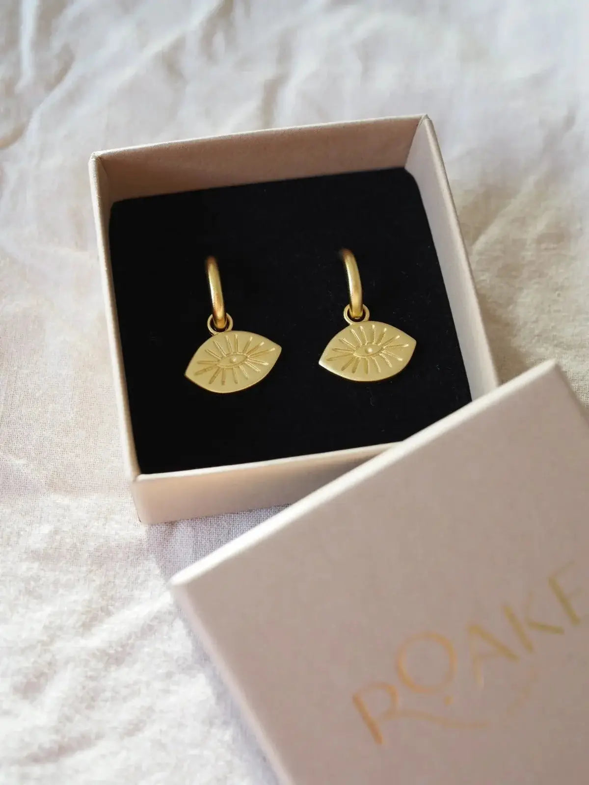 Third Eye Gold Charm Earrings