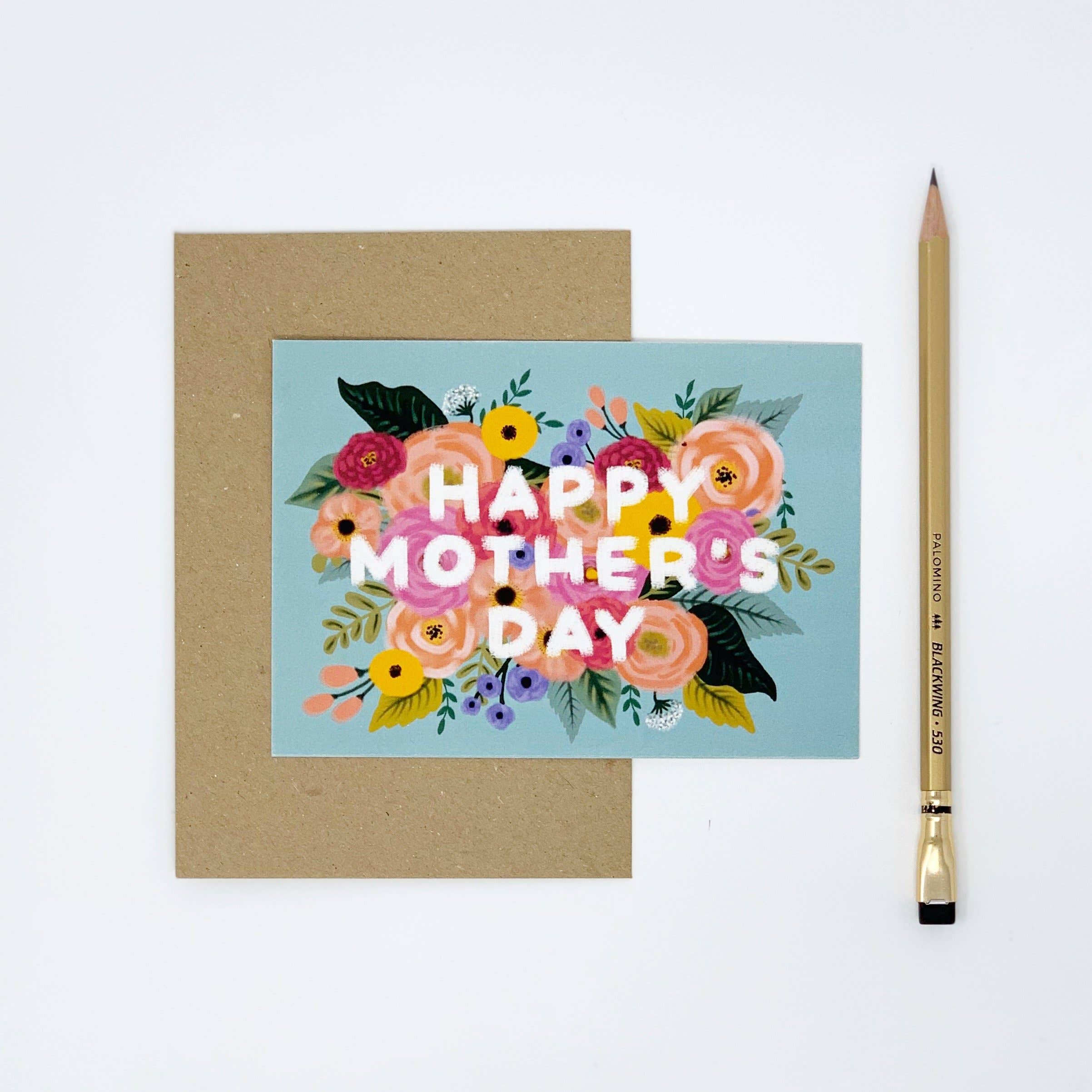 Happy Mother's Day Card - Vintage, Floral Design