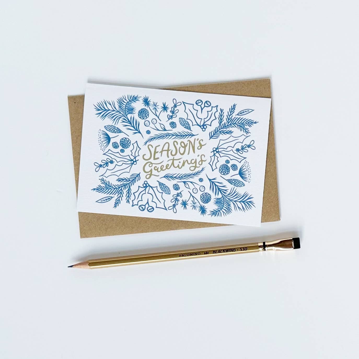 Season's Greeting's - White & Blue