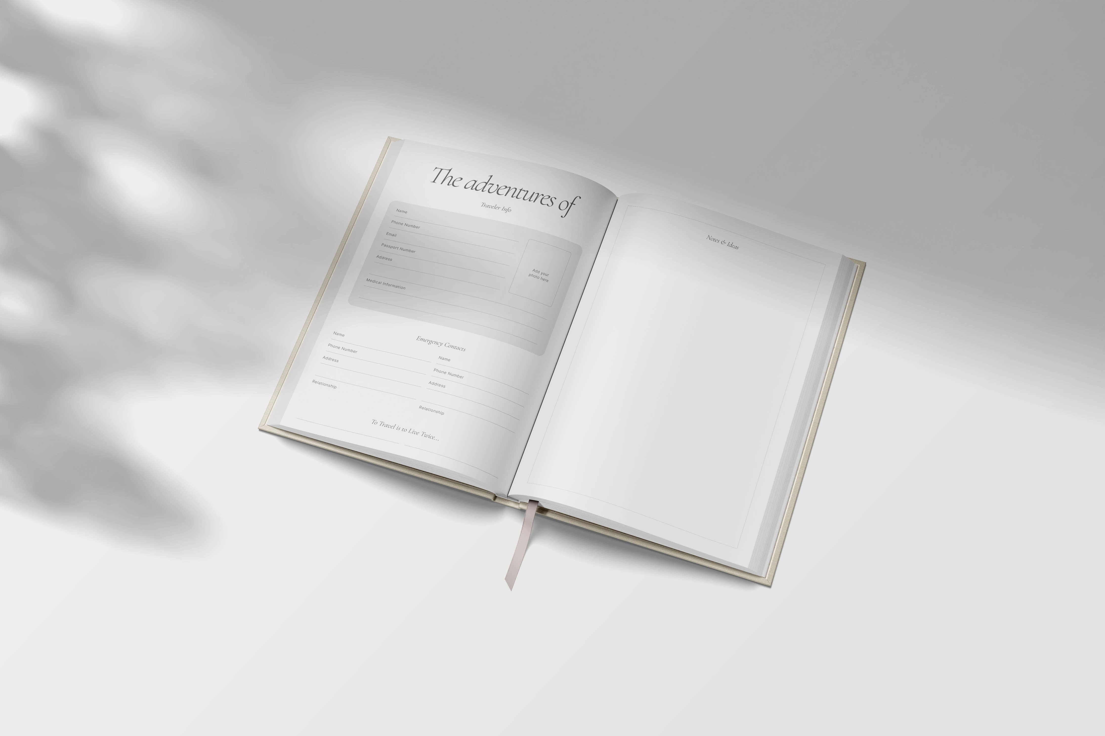 Travel Planner - A5 Hardback - Green Coral