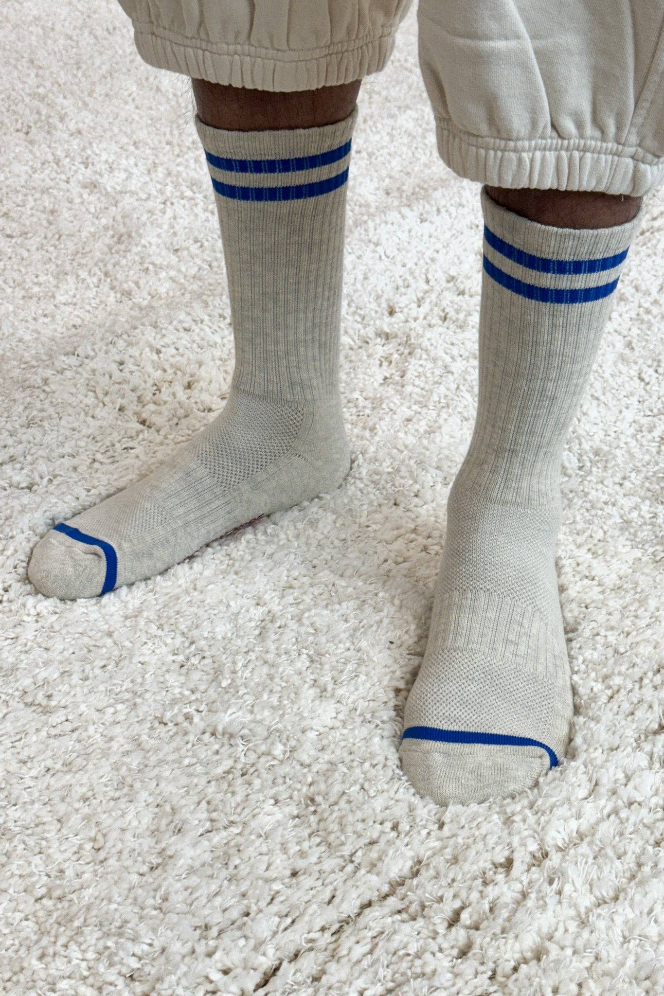 EXTENDED Boyfriend Socks: Parchment
