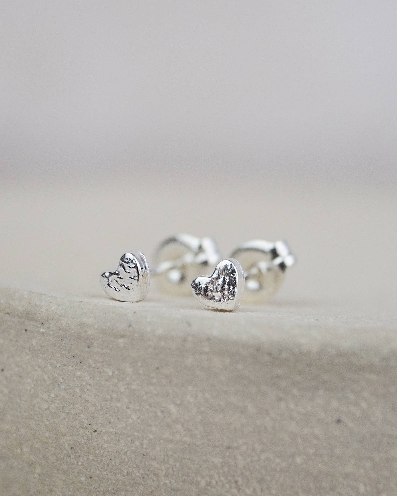 Sterling Silver Mini Heart Studs