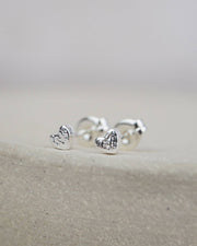 Sterling Silver Mini Heart Studs