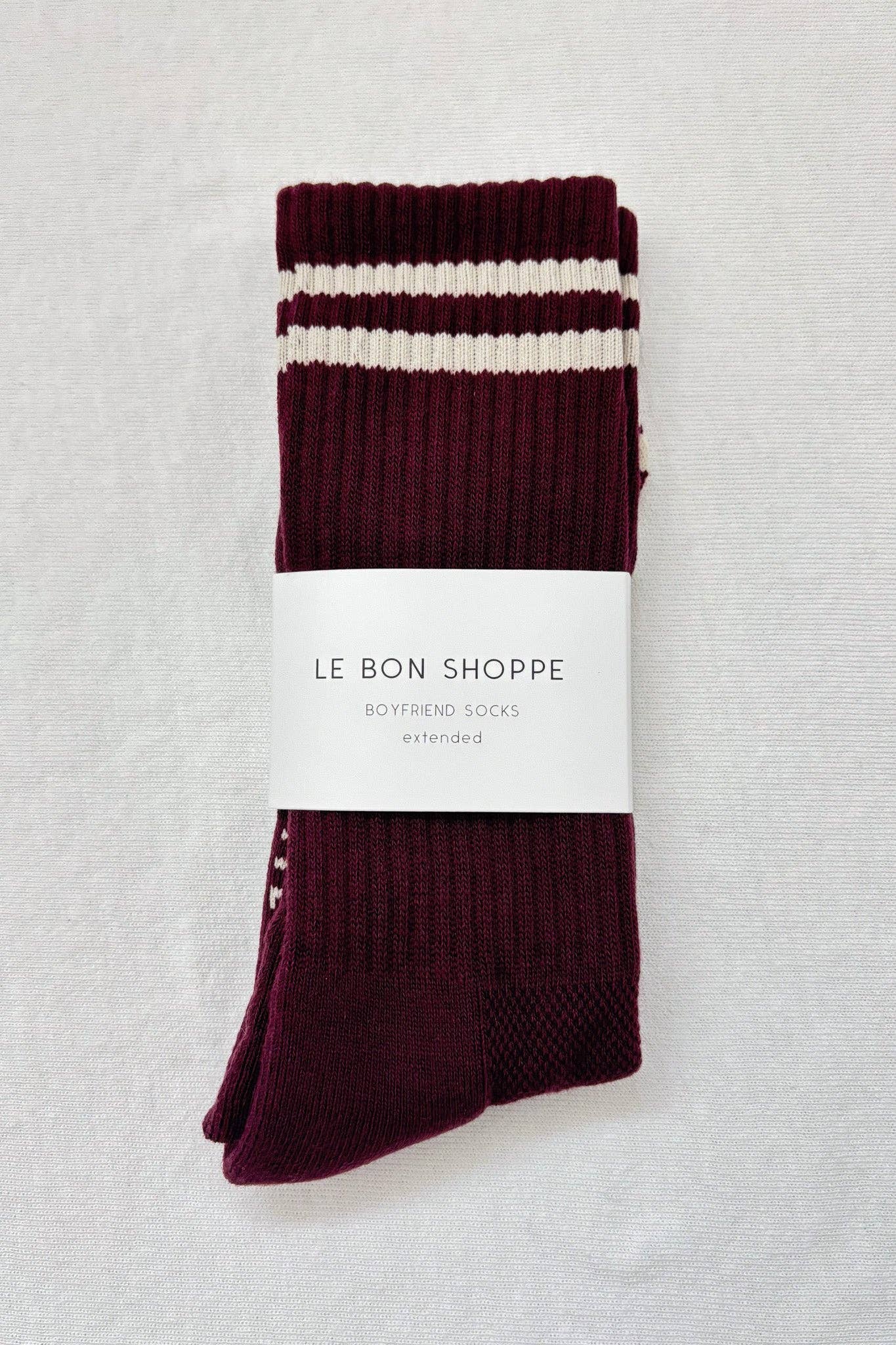EXTENDED Boyfriend Socks: Classic White